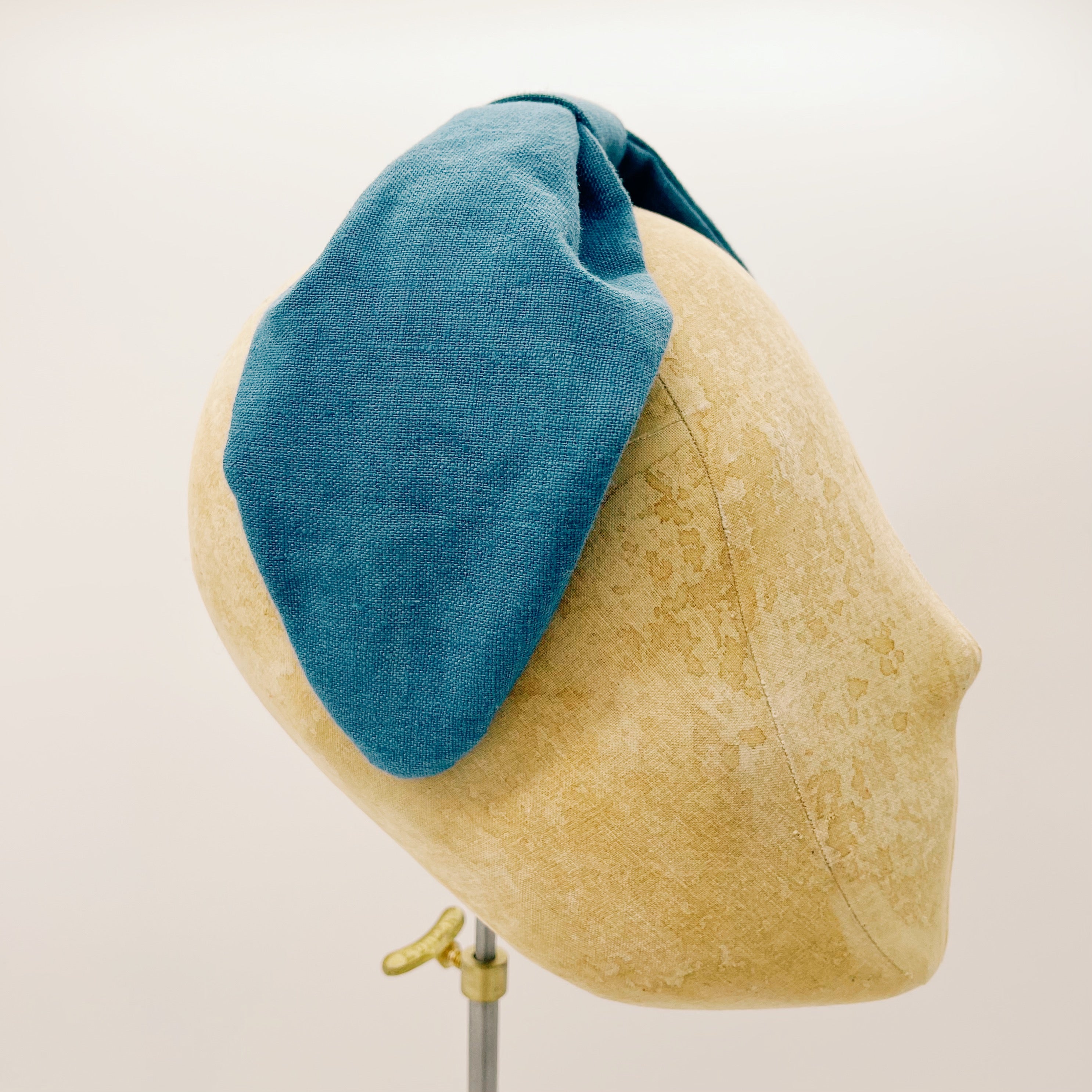 Headband Linen Harbour Blue Leaf