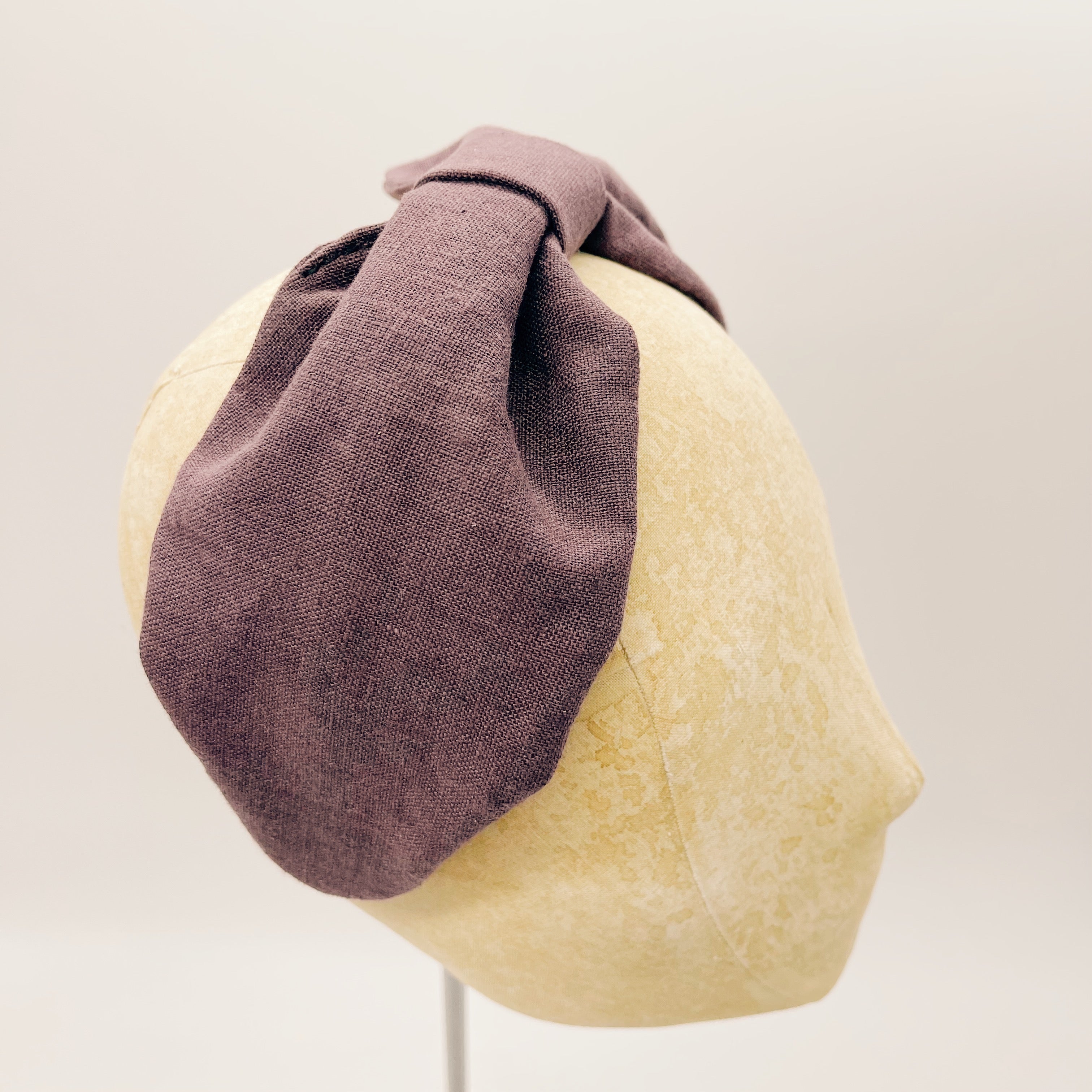 Plum Leaf Linen Headband