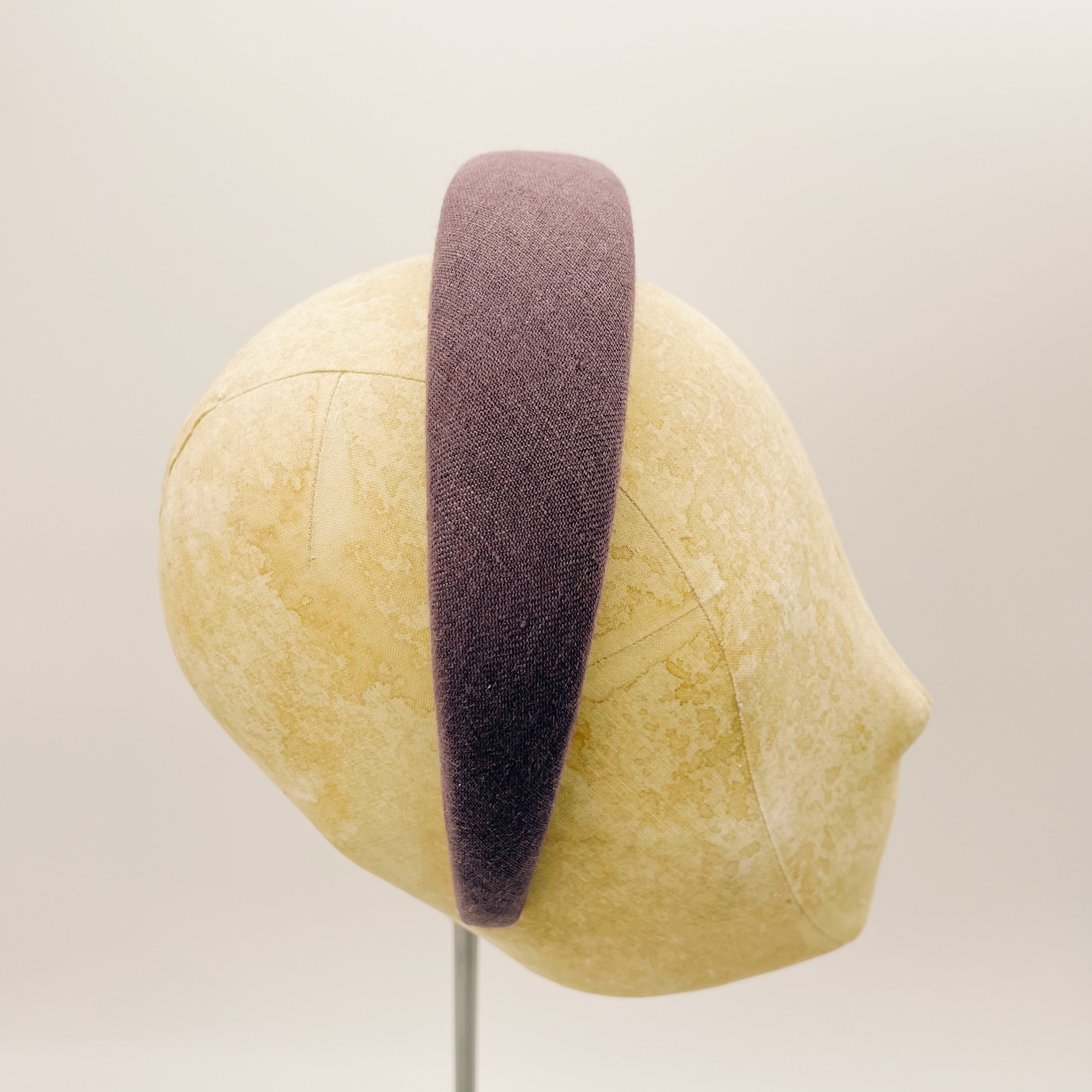 Linen Plum Padded Headband