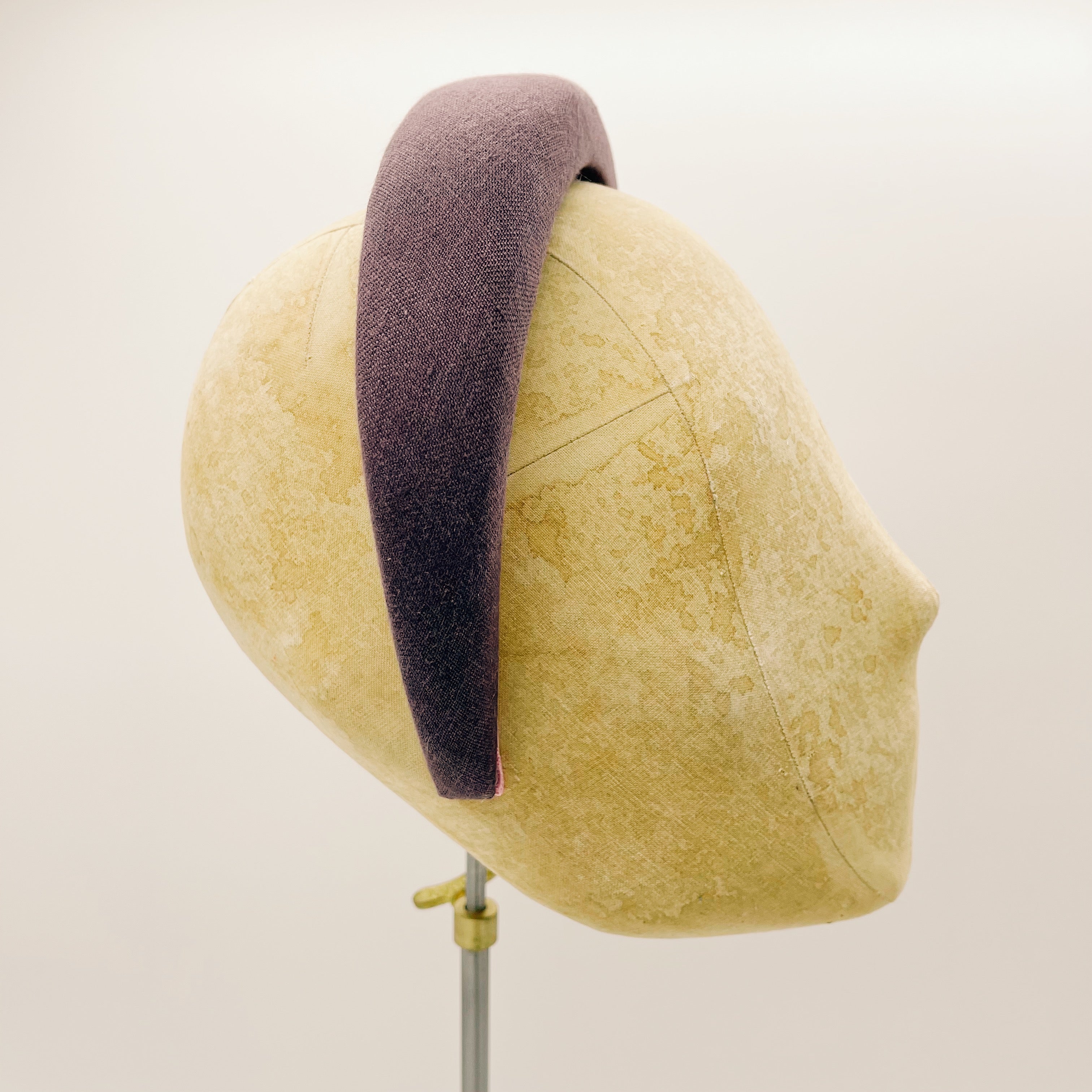 Linen Plum Padded Headband