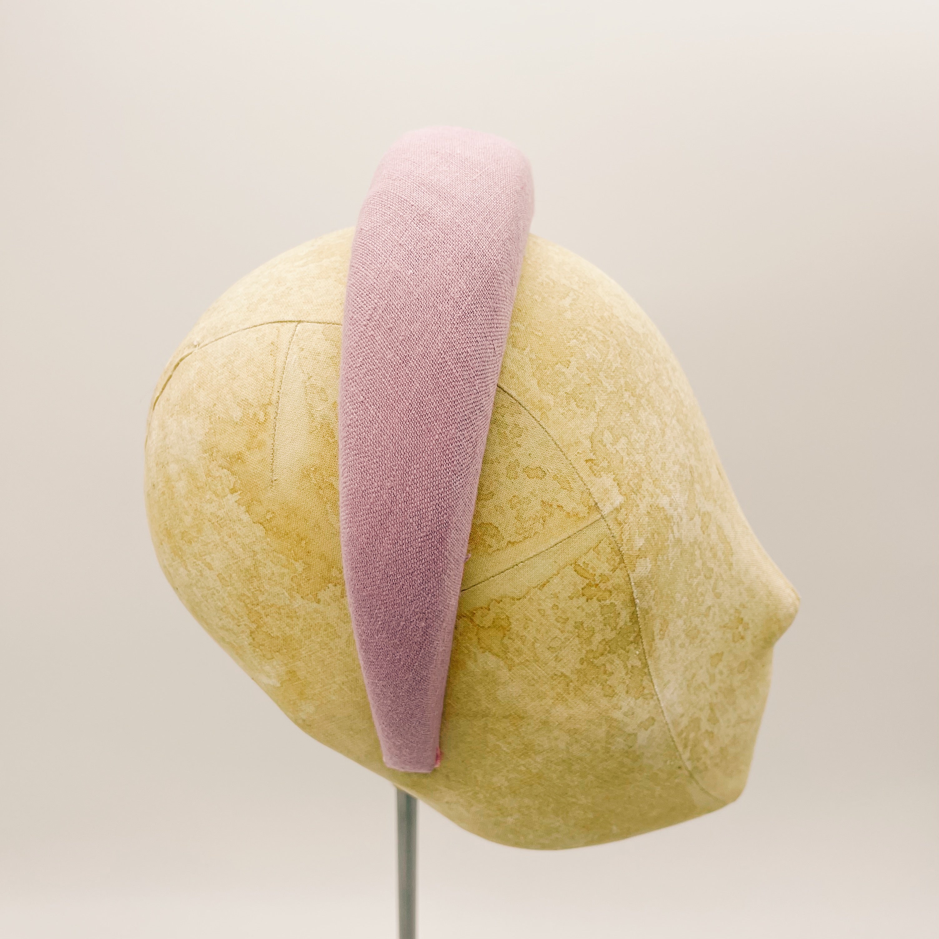 Dusty Rose Padded Linen Headband