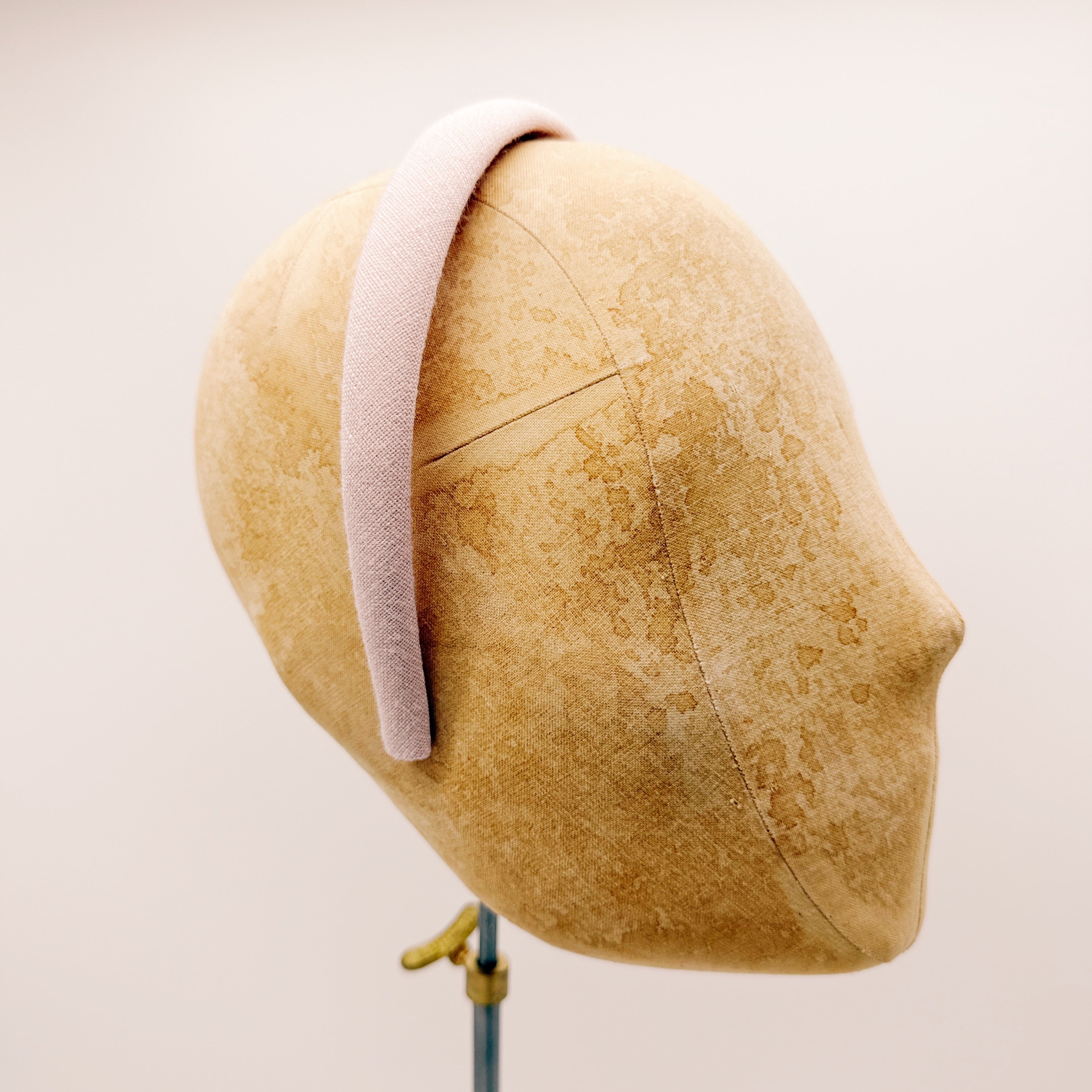Headband Linen Pastel Pink Mini
