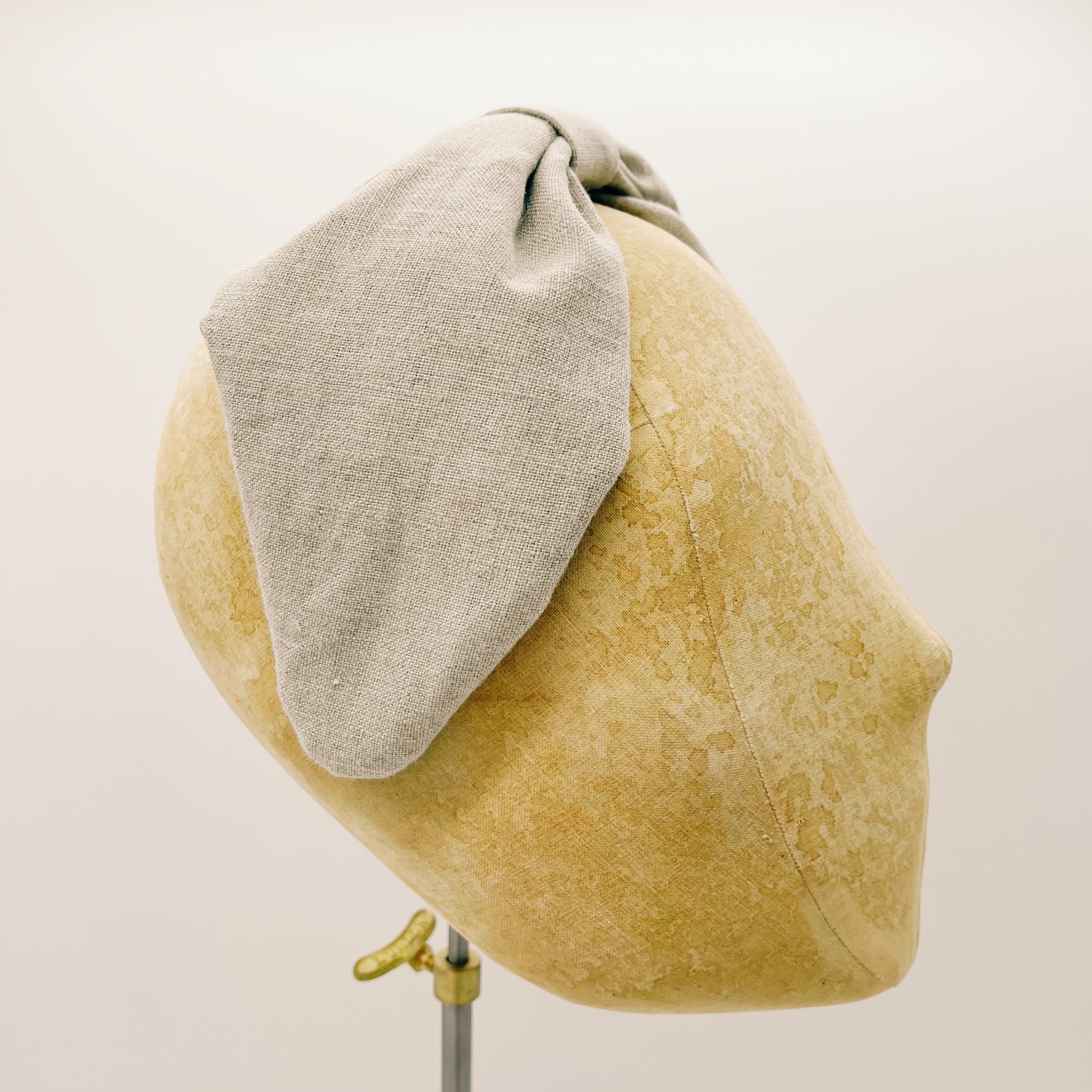 Linen Headband Natural Light Leaf