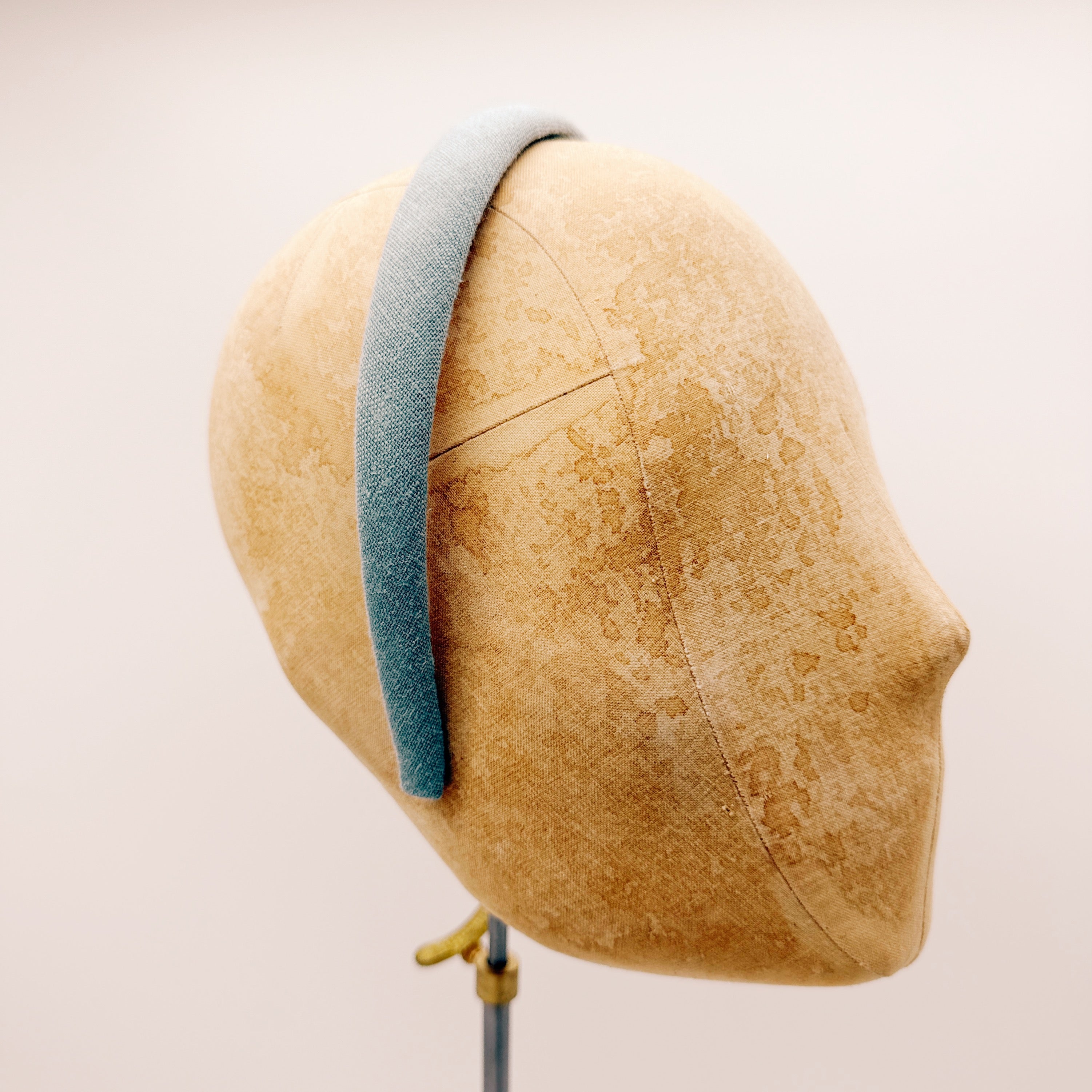 Linen Dusty Aqua Mini Headband