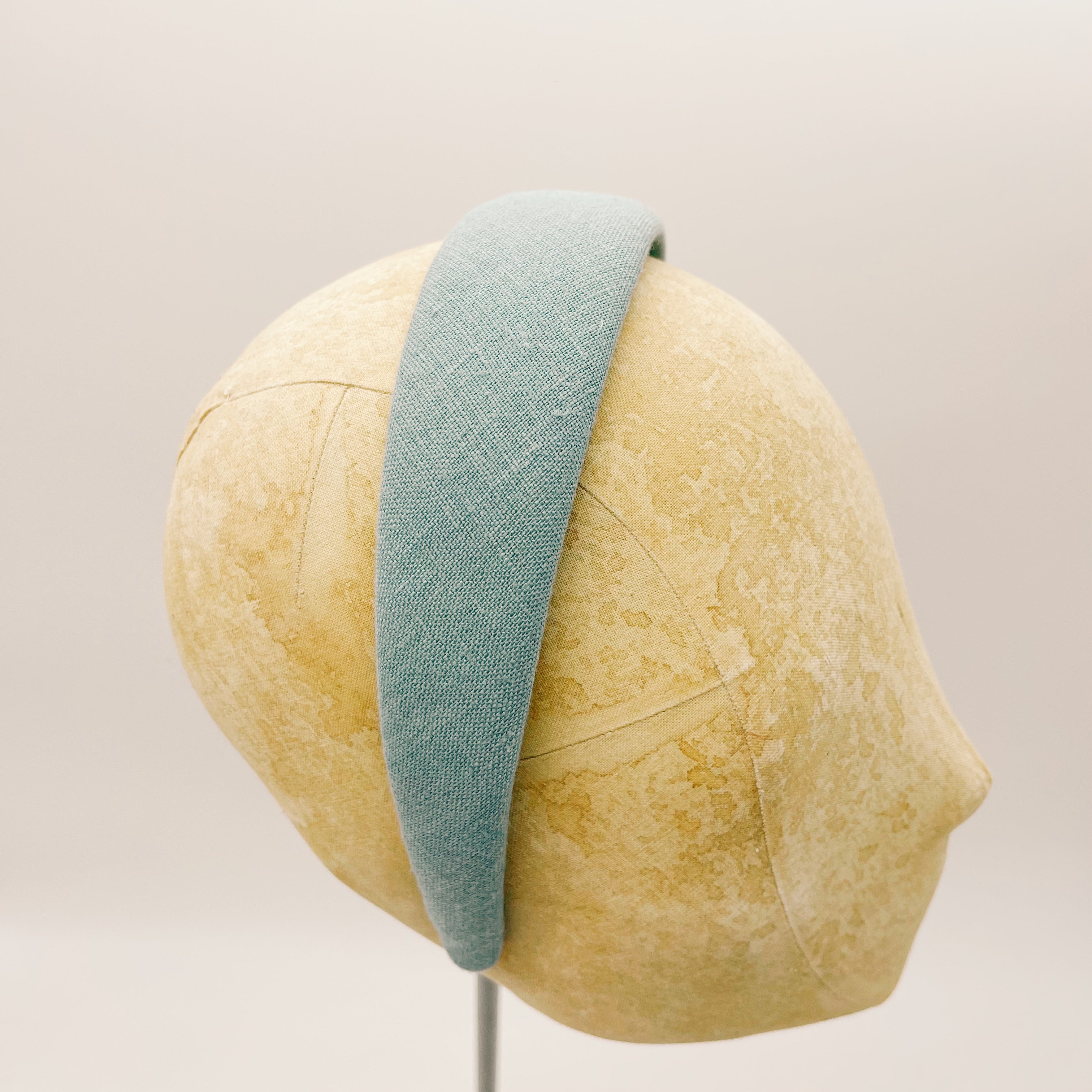 Dusty Aqua Linen Headband