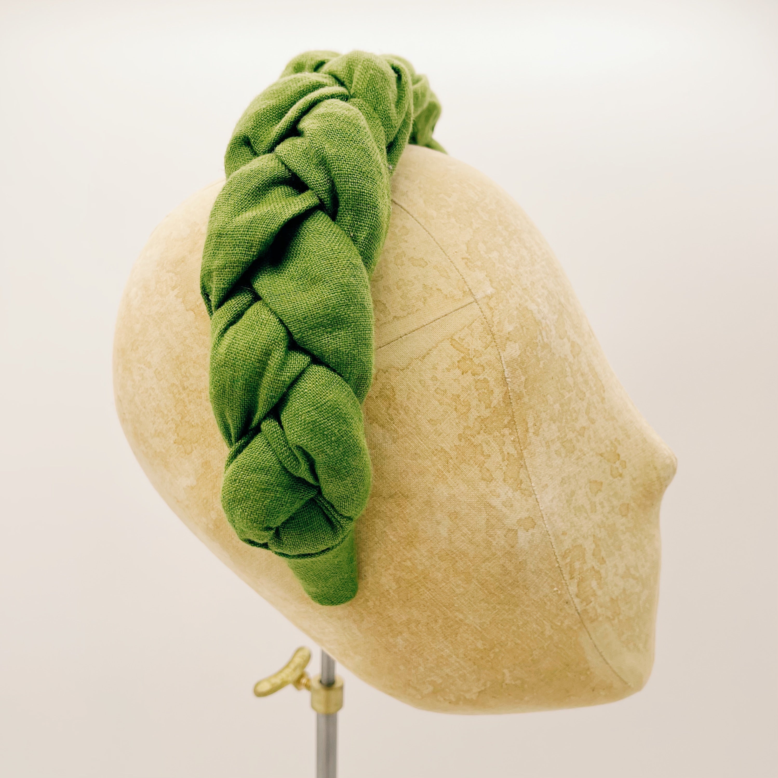 Moss Green Linen Headband