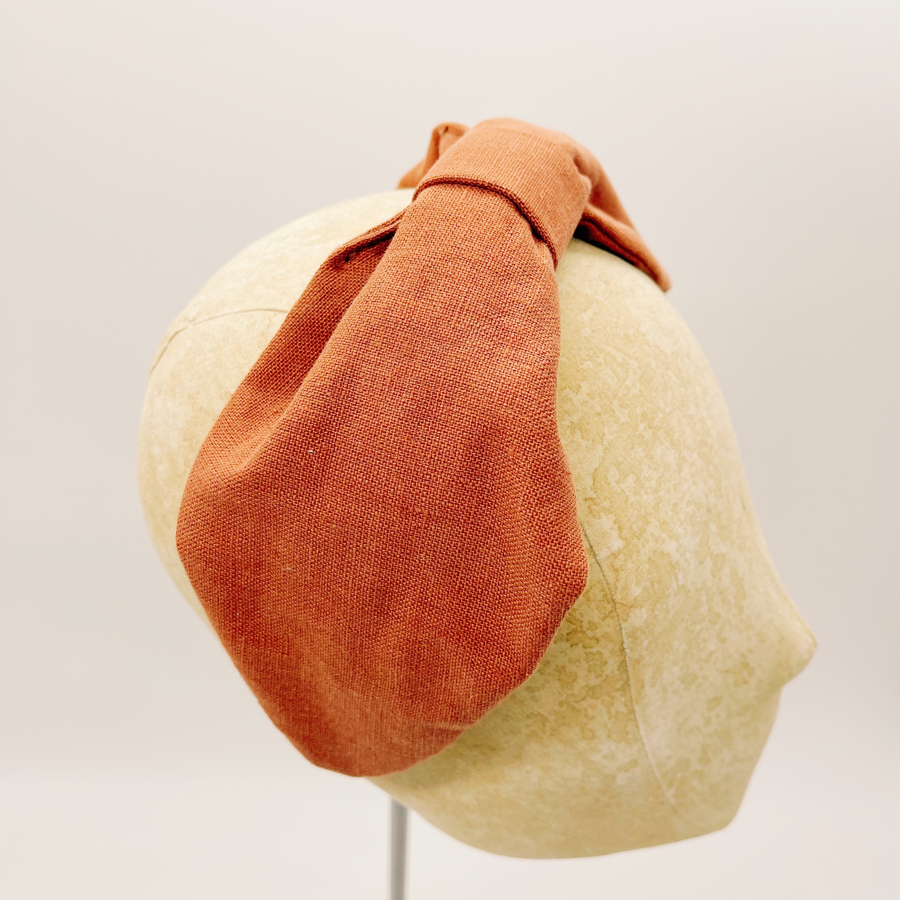 Rusty Leaf Linen Headband