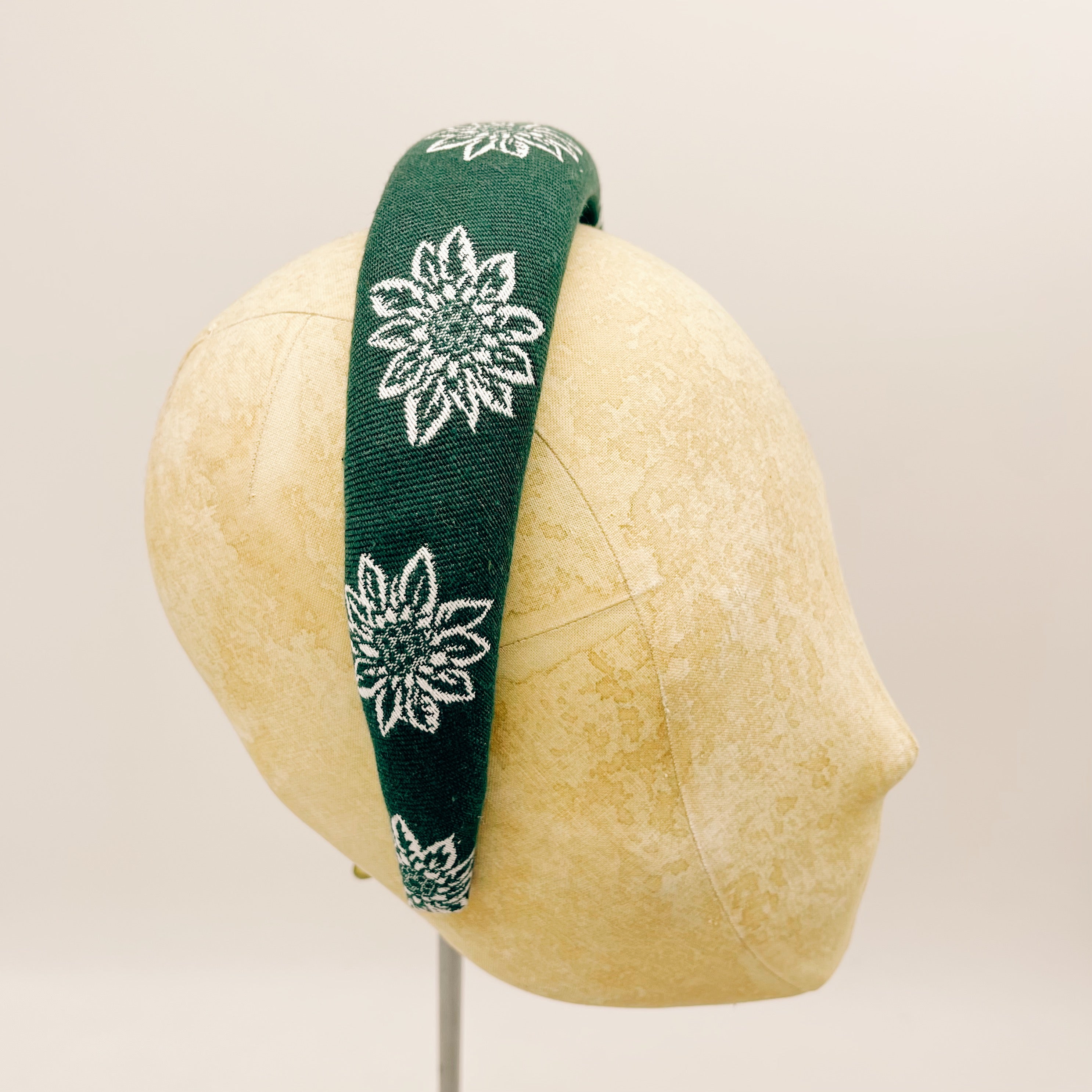 Vichy Green Padded Headband