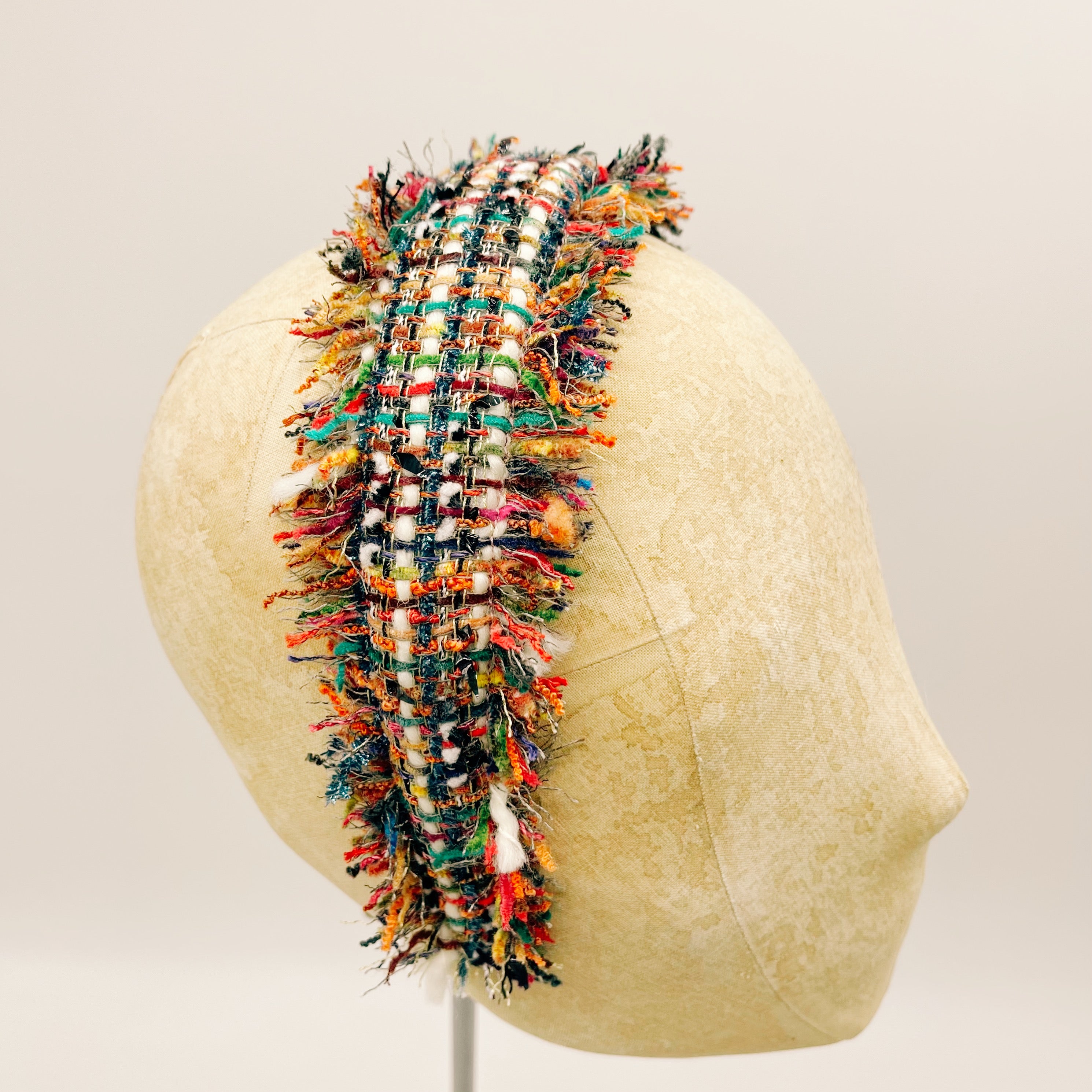 Cerchietto Tweed Fringes n.16
