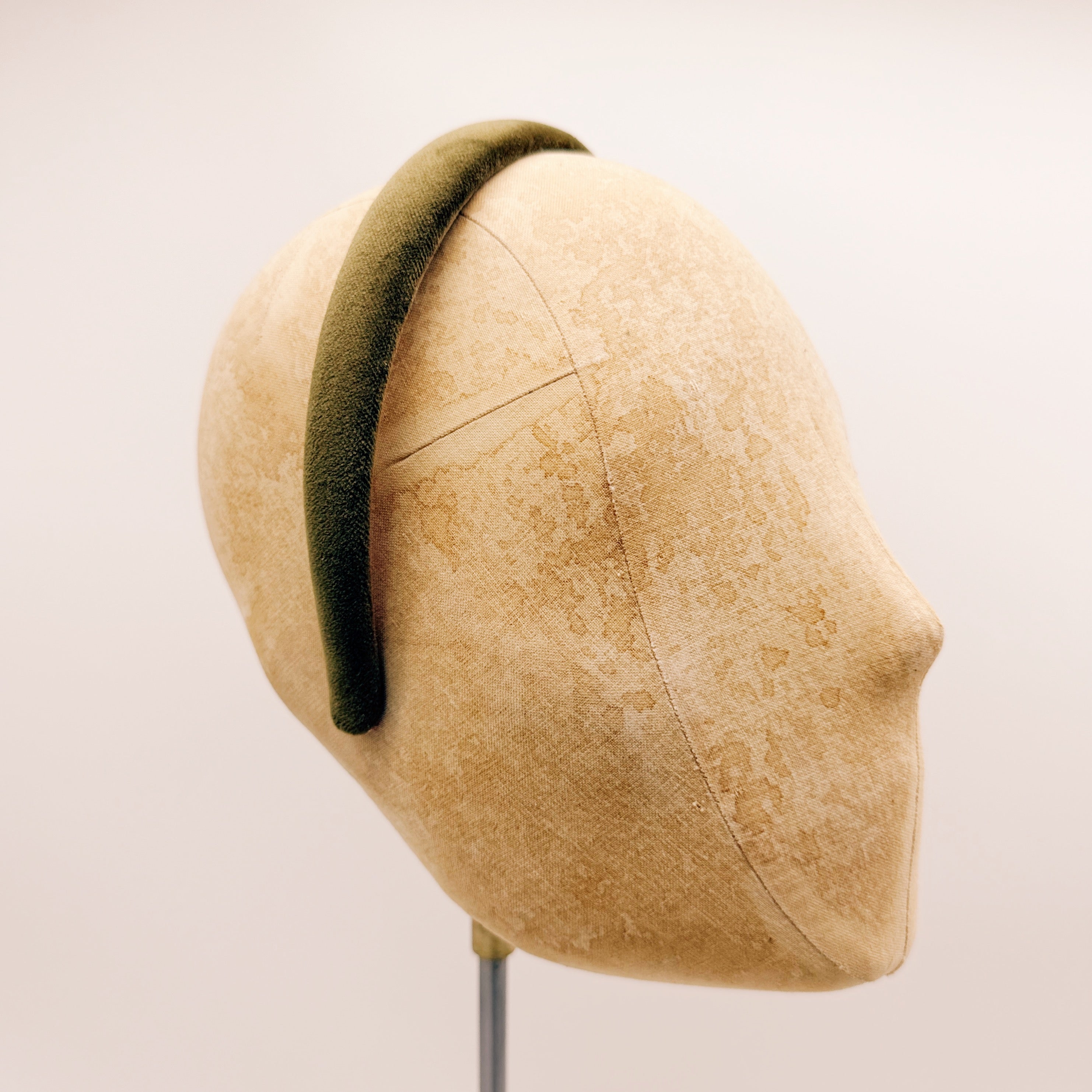 Velvet Headband Bush Green Mini