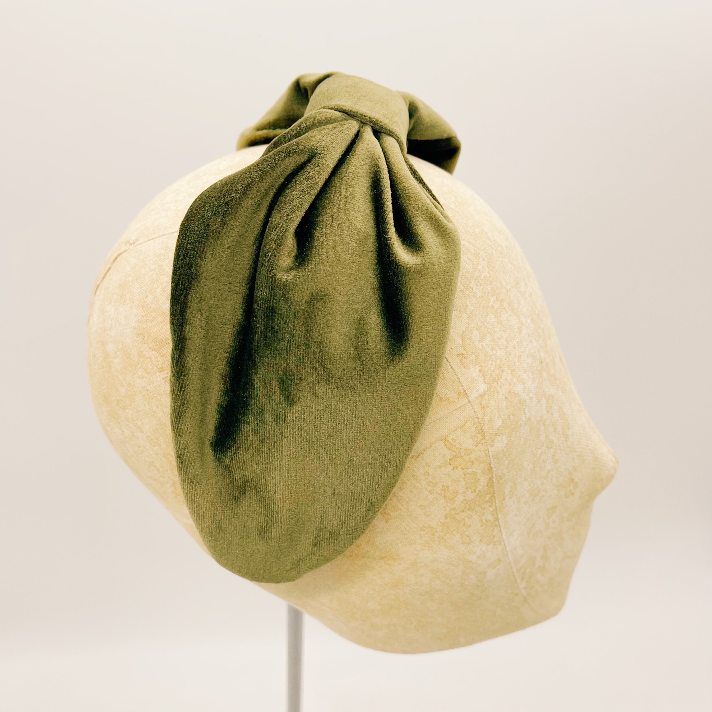Bush Green Velvet Headband
