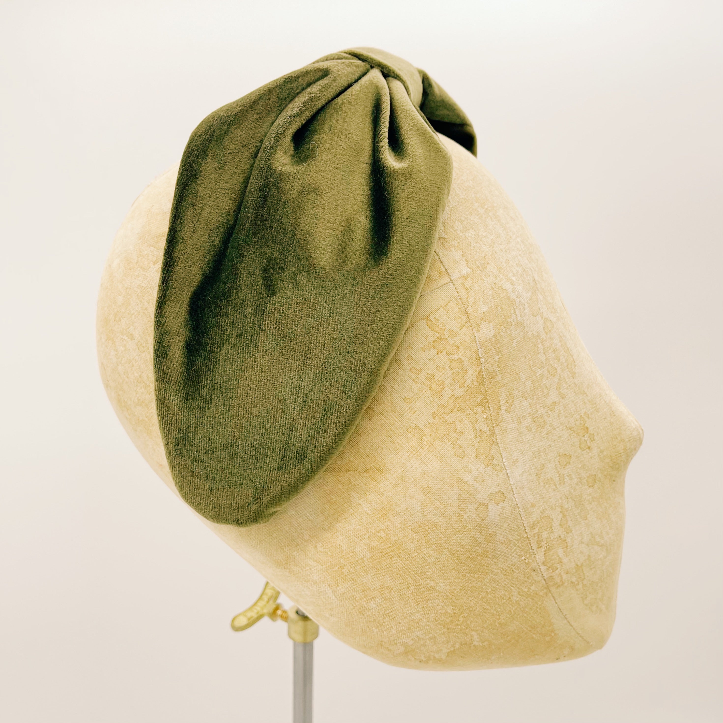 Bush Green Velvet Headband