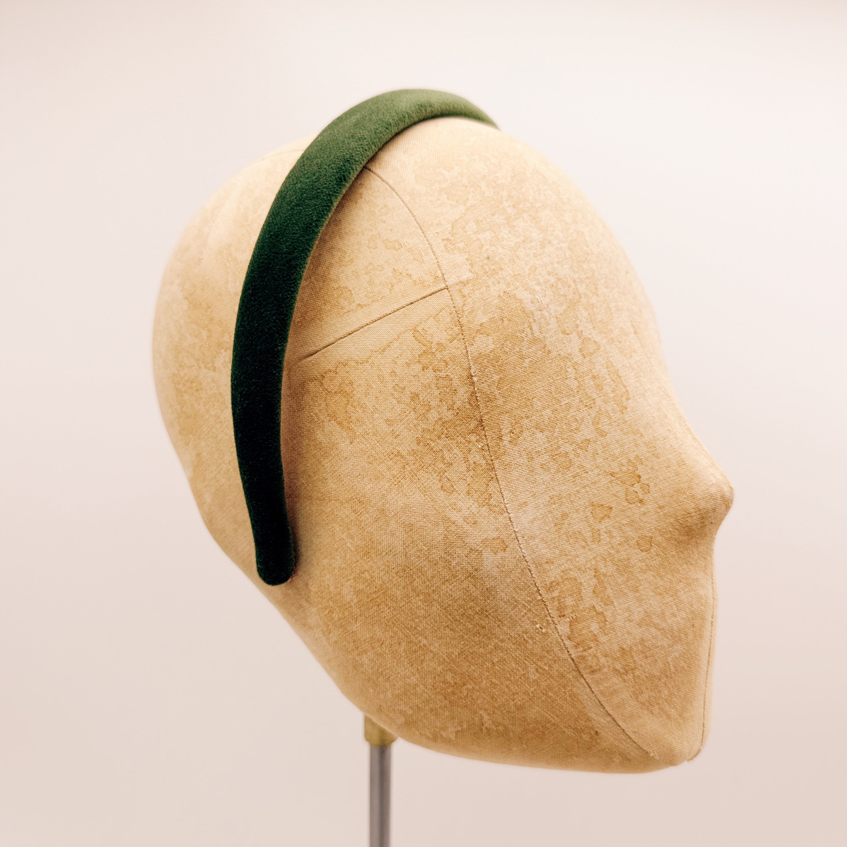 Cerchietto Velluto Olive Green Mini
