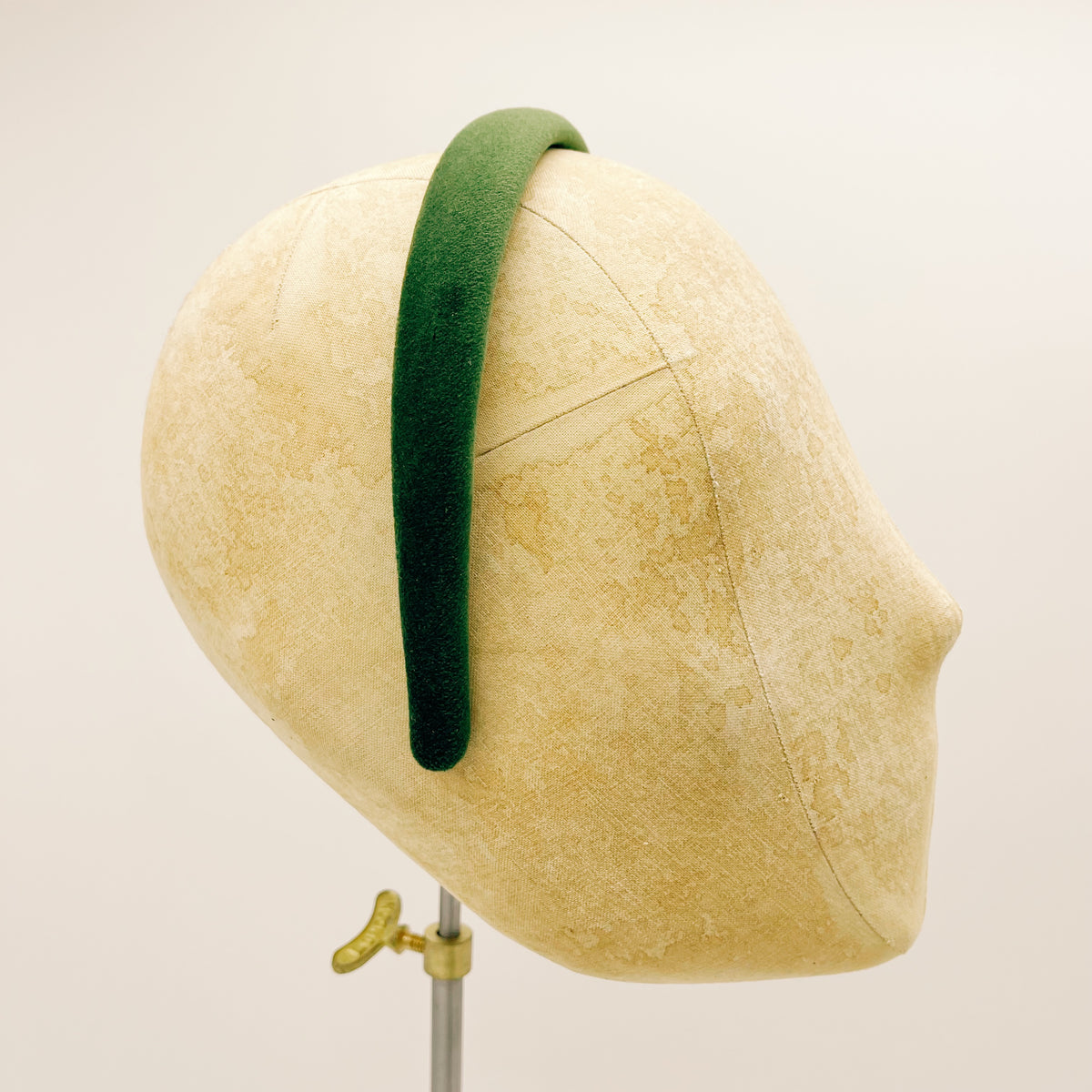Olive Green Velvet Mini Headband