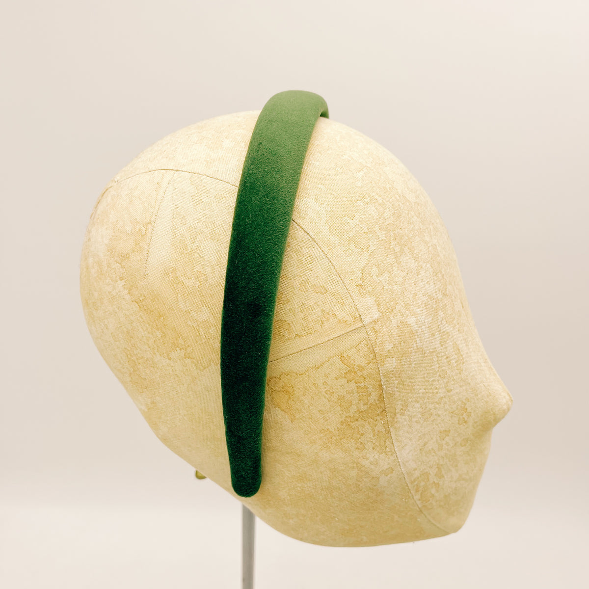 Olive Green Velvet Mini Headband