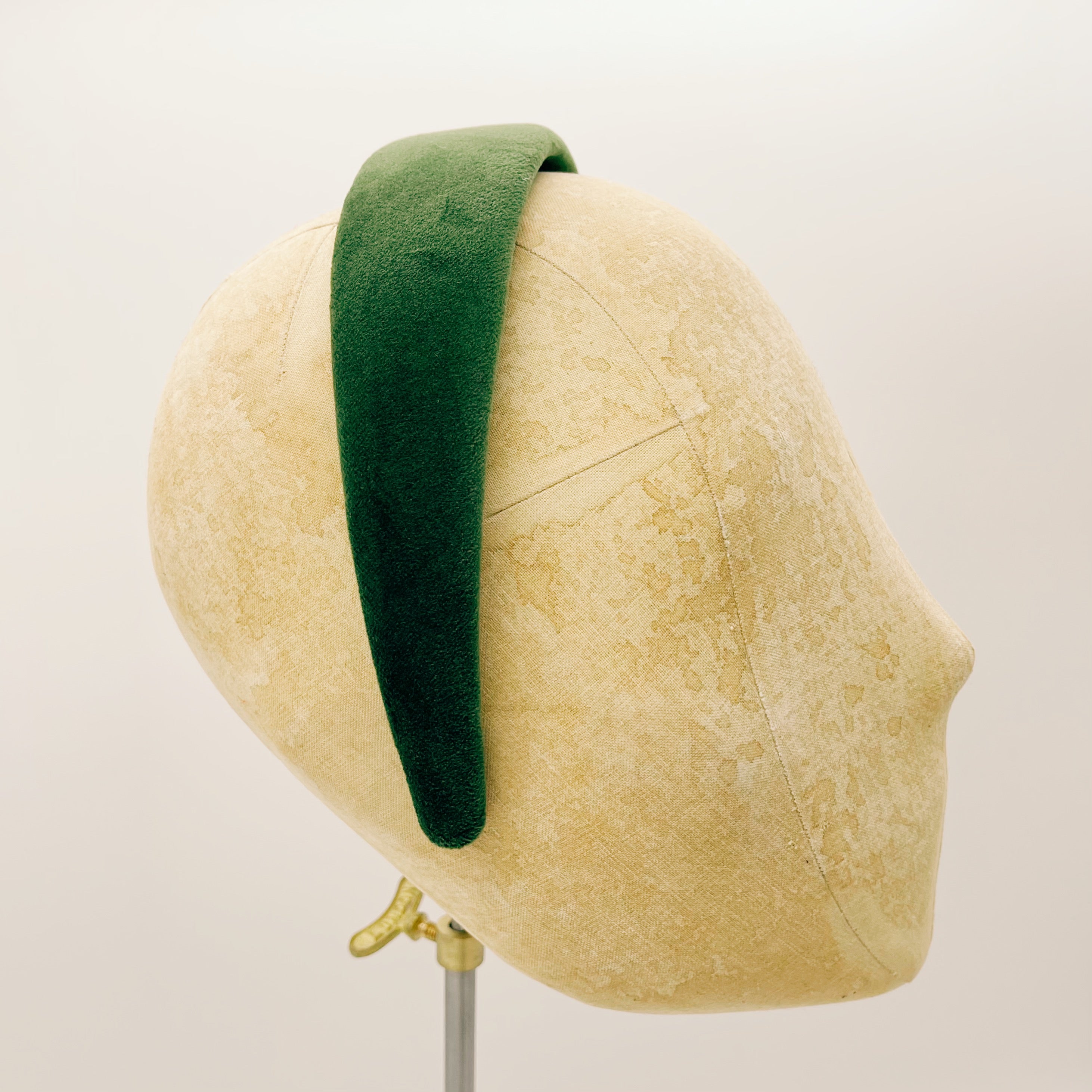 Cerchietto Velluto Olive Green