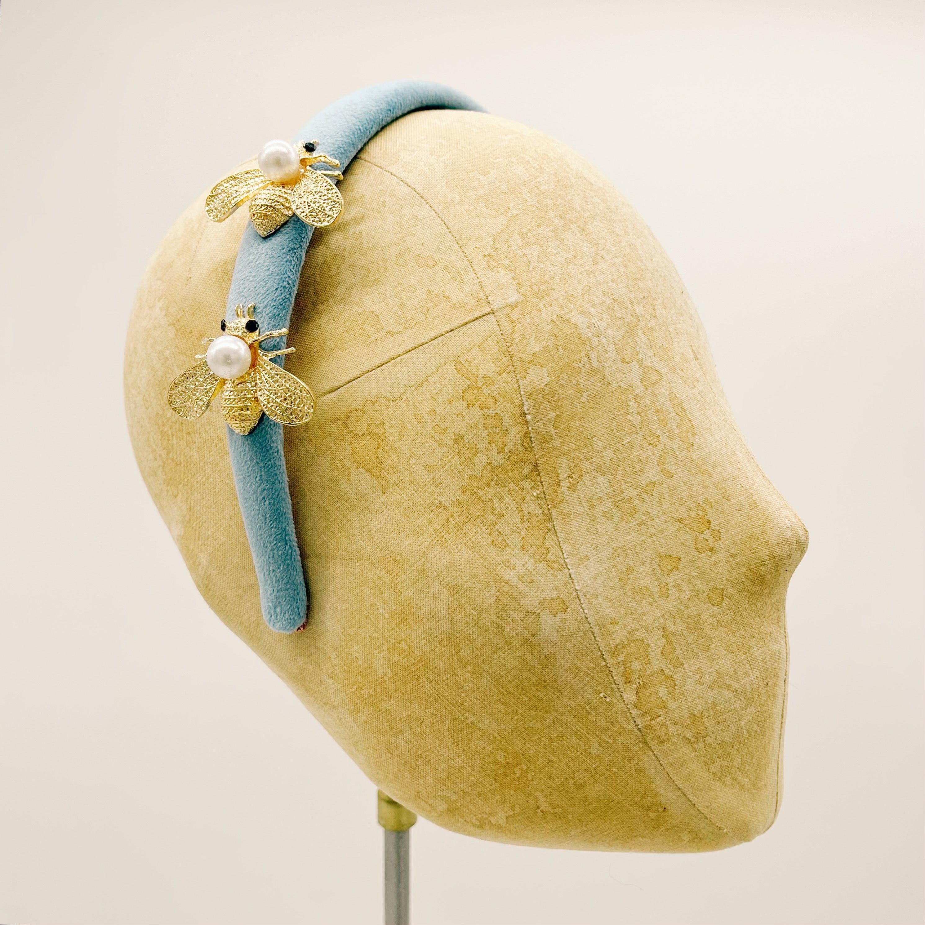 Cerchietto Velluto Light Blue Mini Series #2