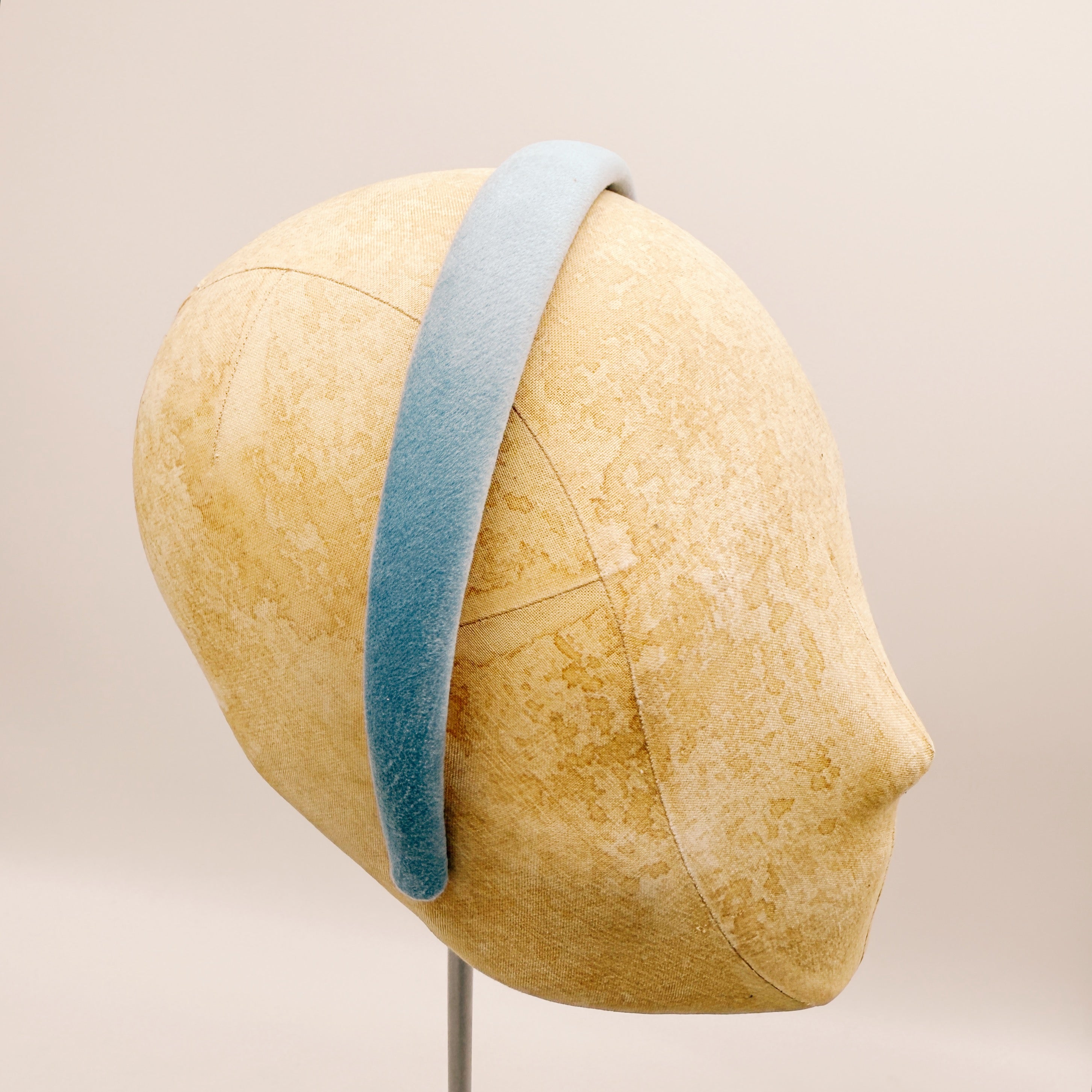 Light Blue Velvet Mini Headband