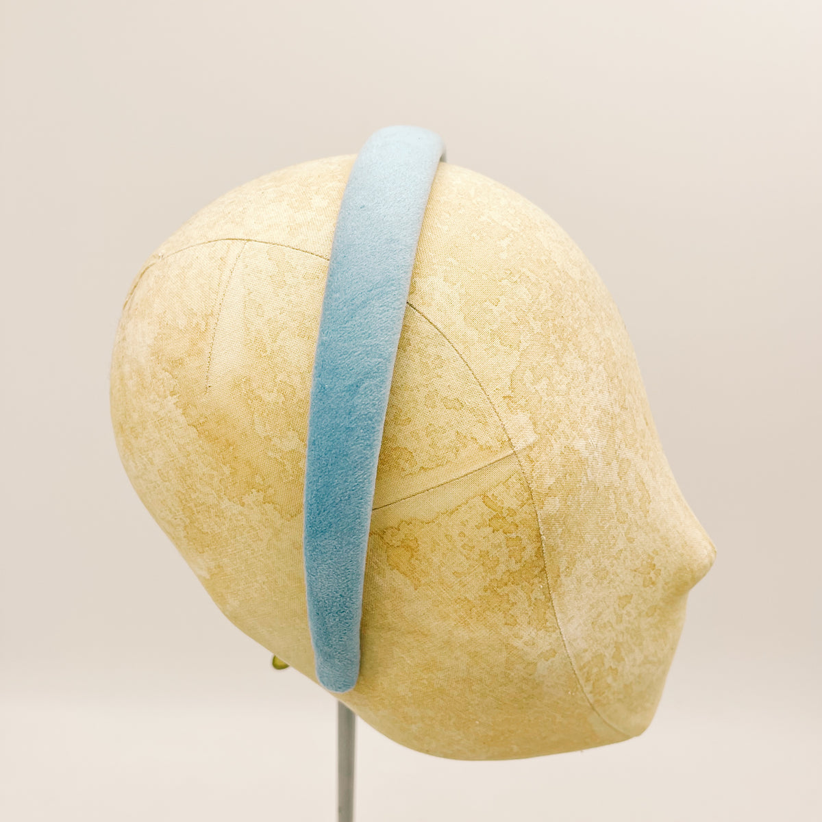 Light Blue Velvet Mini Headband