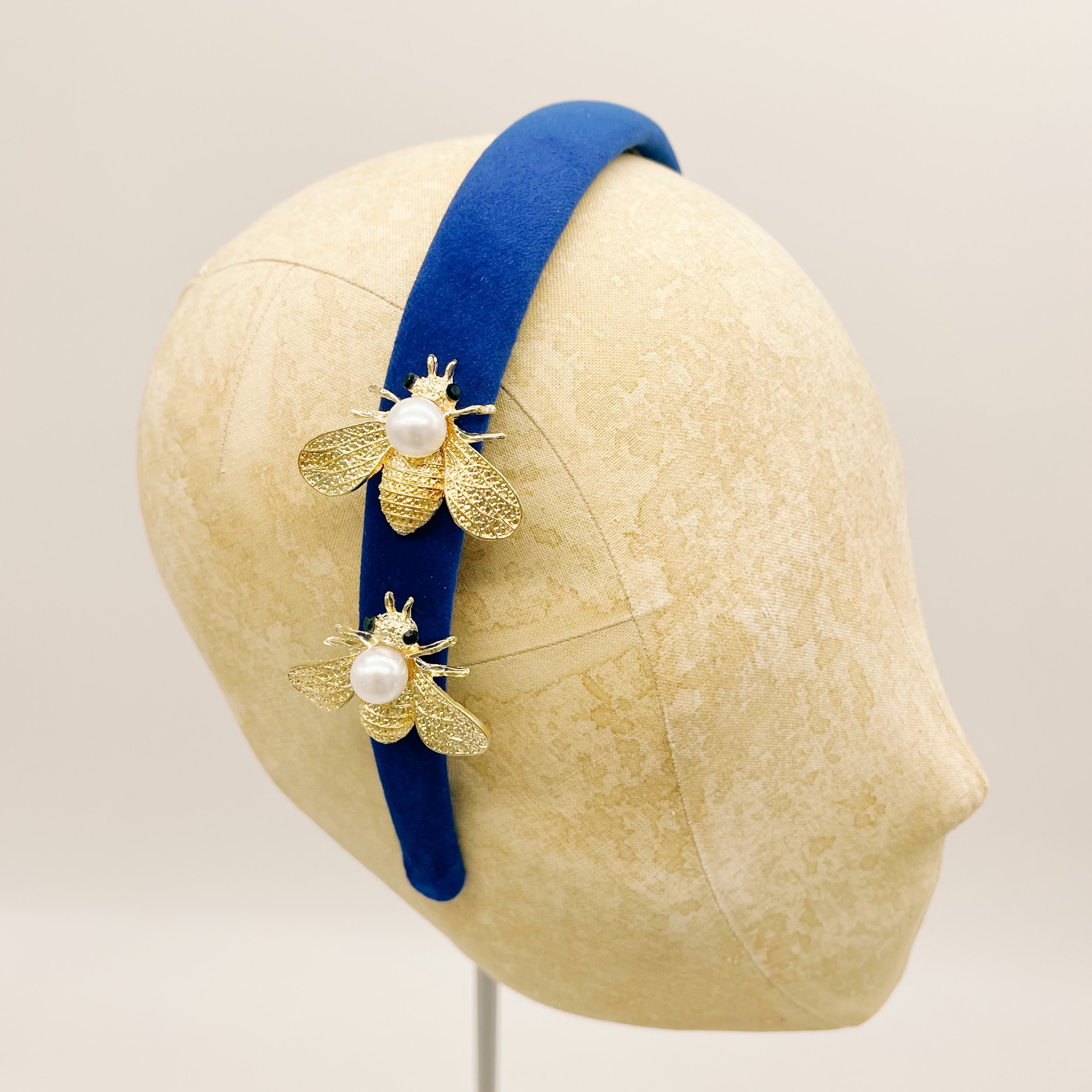Grey Velvet Mini Headband