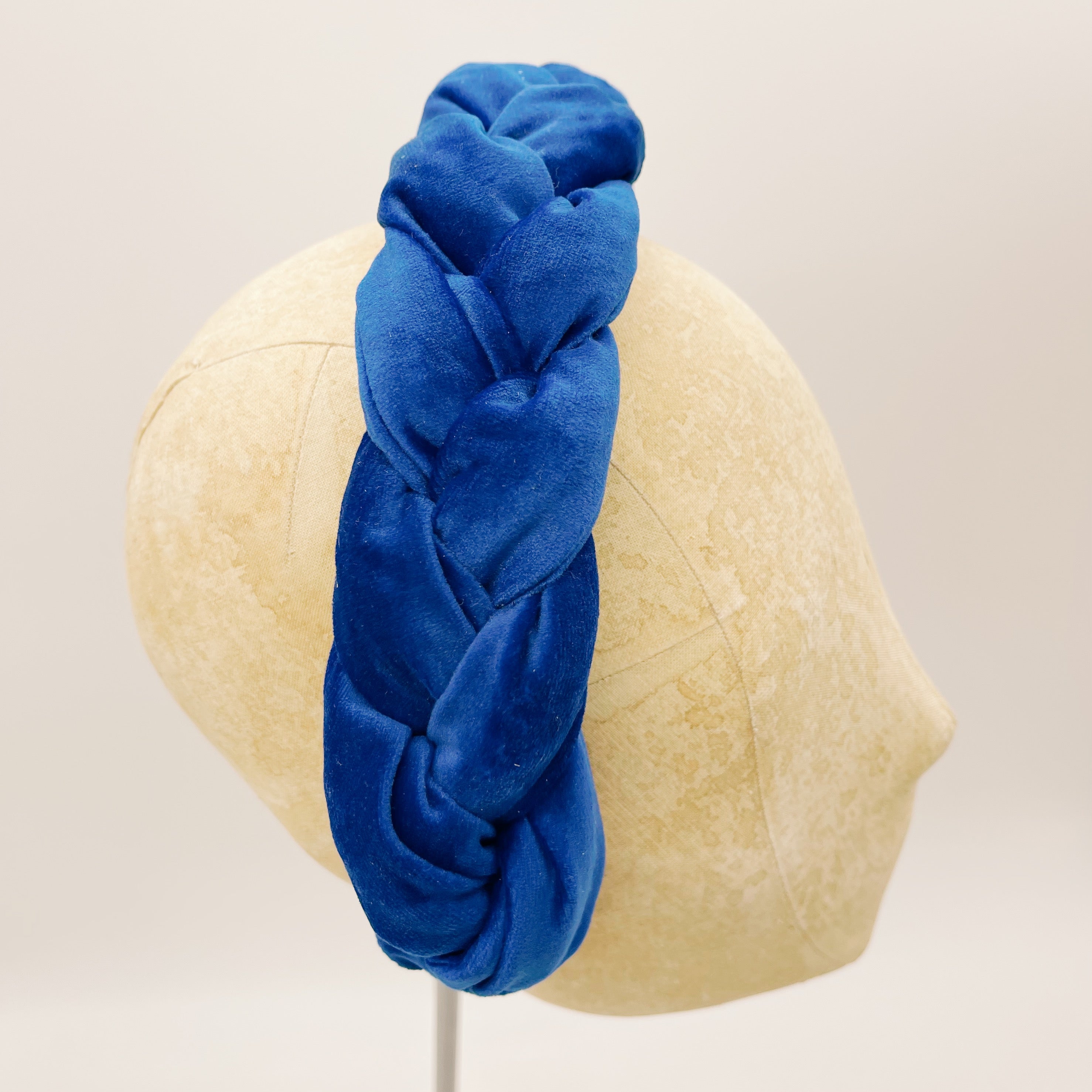 Royal Blue Velvet Braid Headband