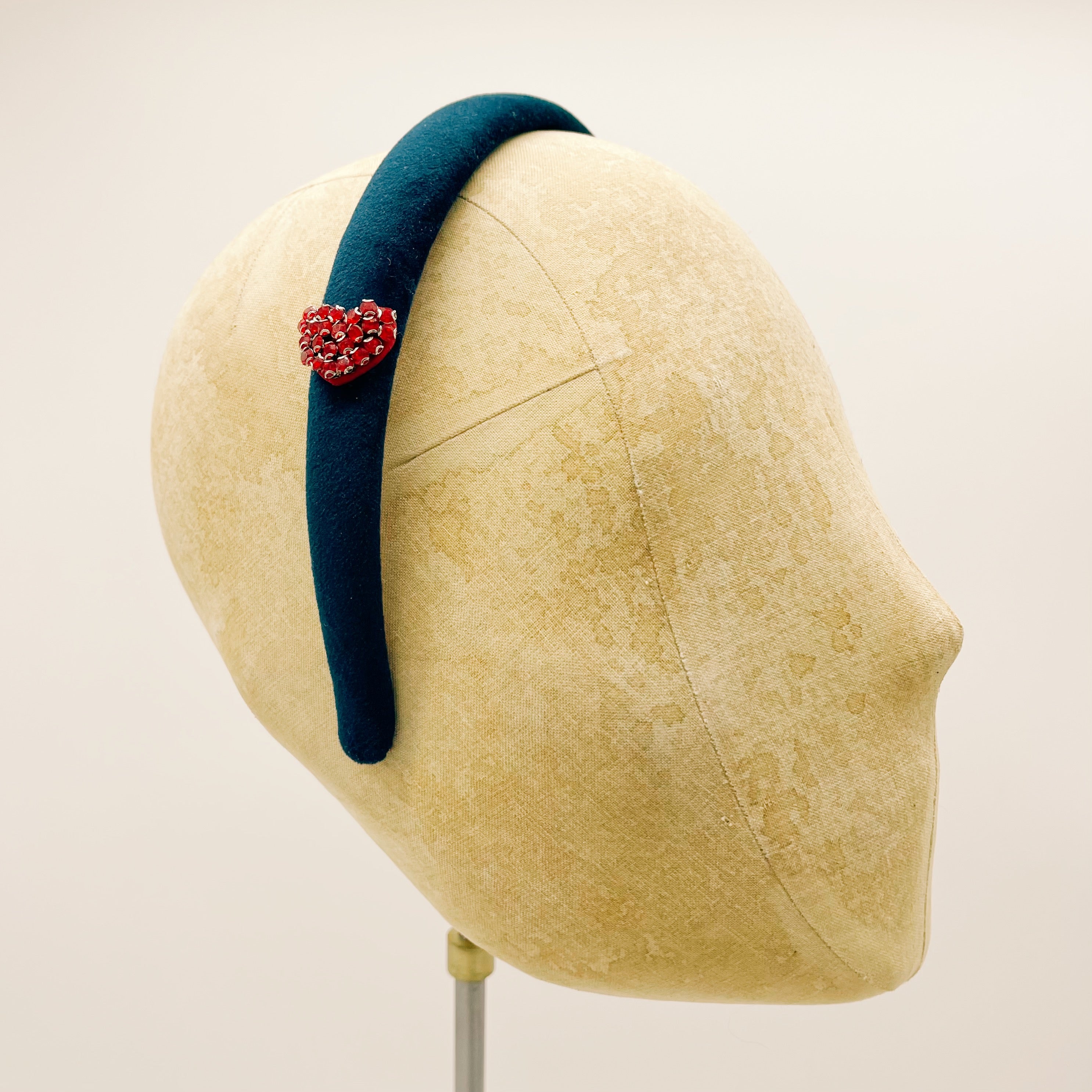 Grey Velvet Mini Headband