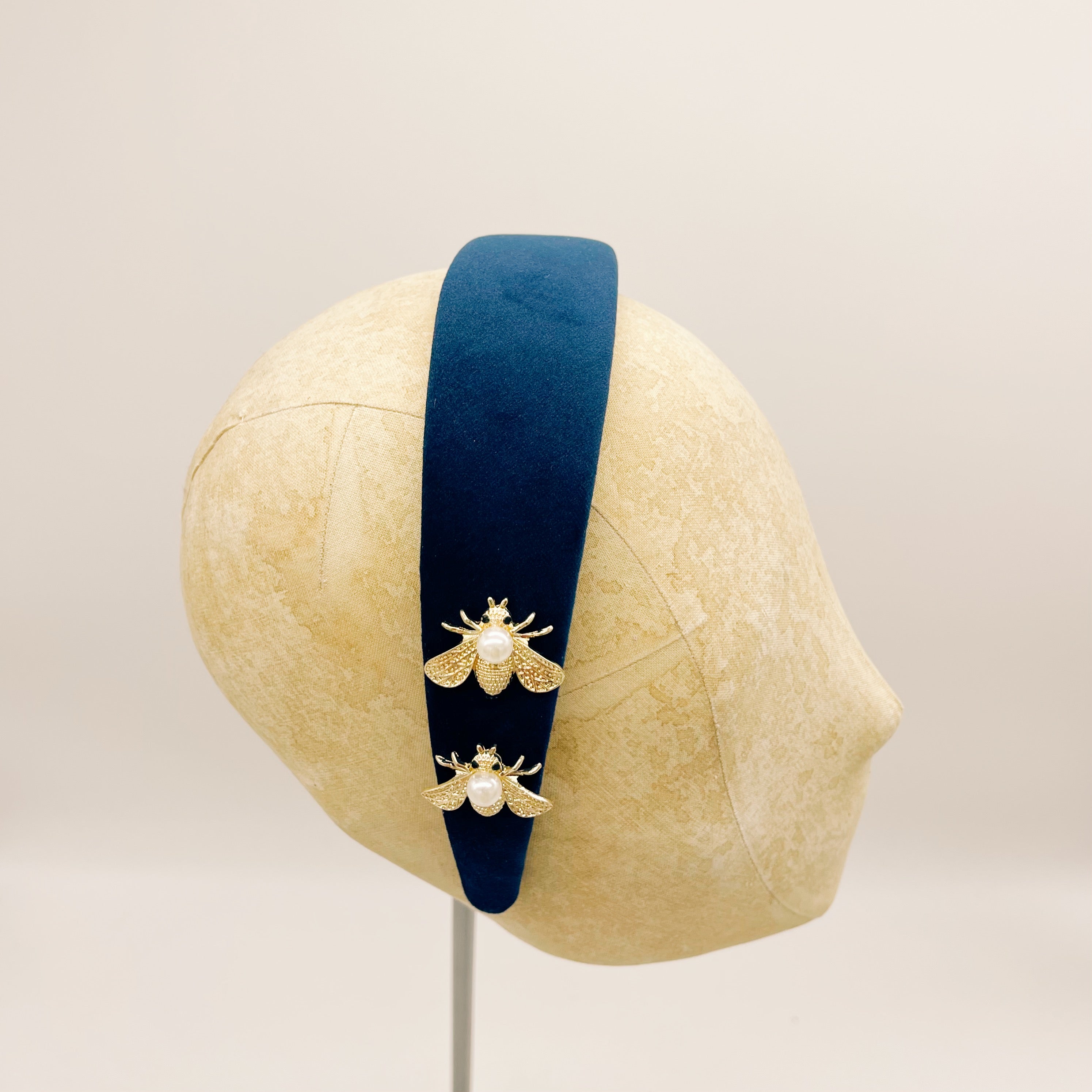 Cerchietto Velluto Navy Blue Series #2