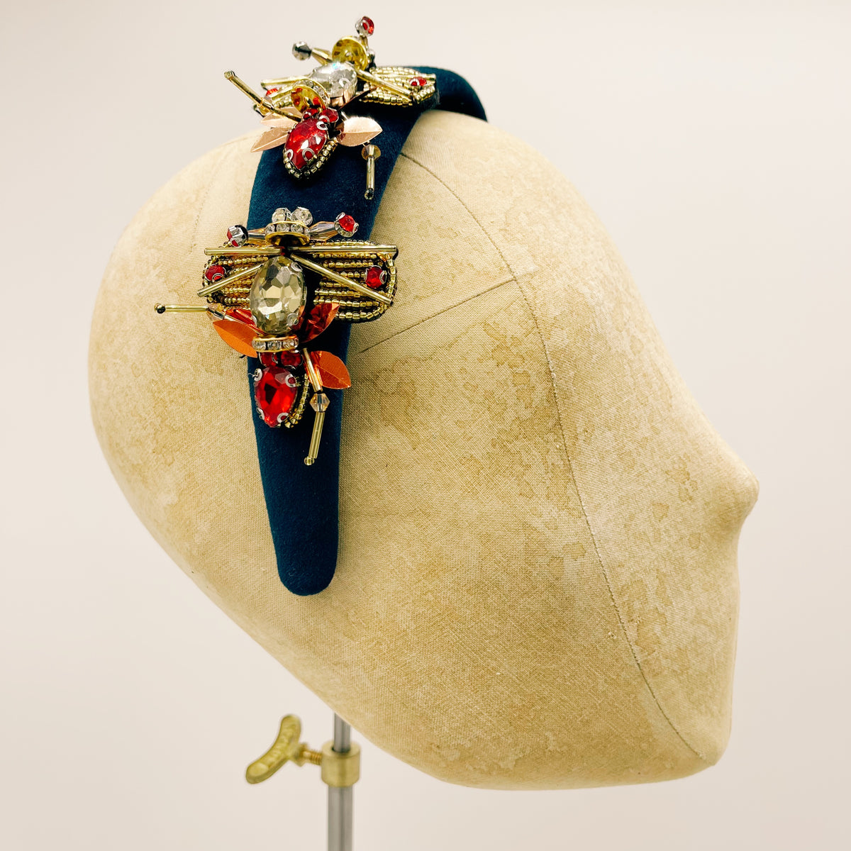 Navy Blue Velvet Headband – Series #6