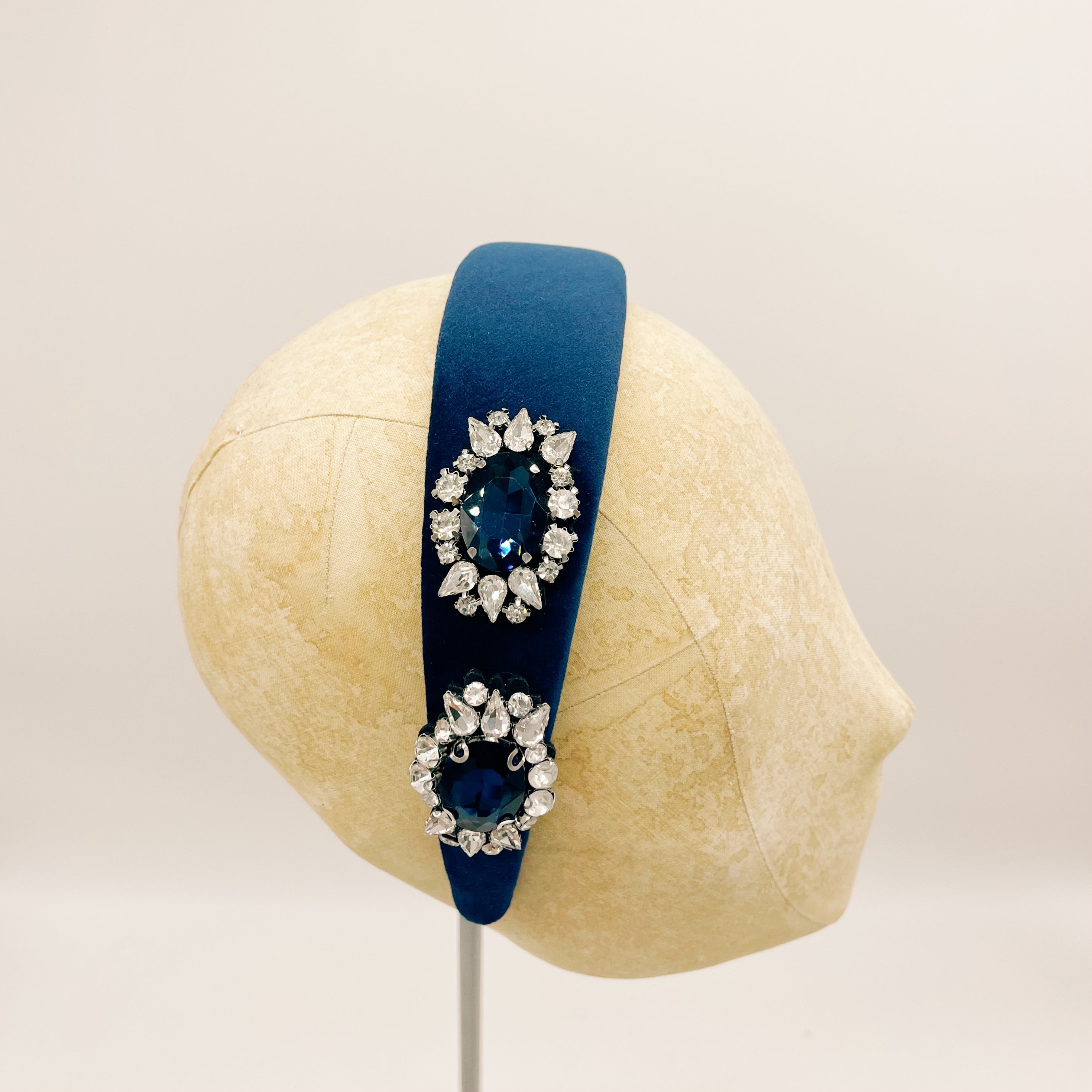 Cerchietto Velluto Navy Blue Series #4
