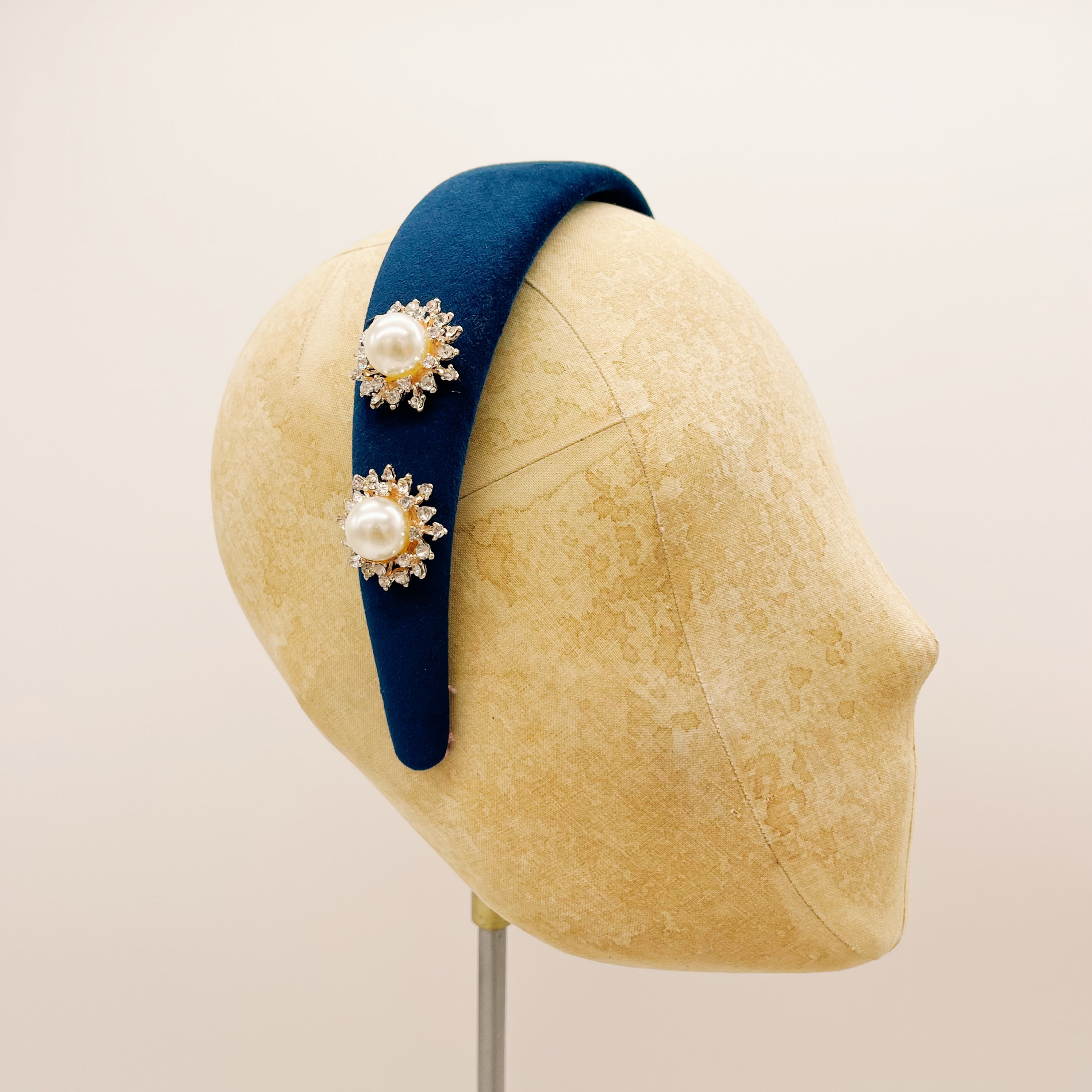 Cerchietto Velluto Navy Blue Series #3