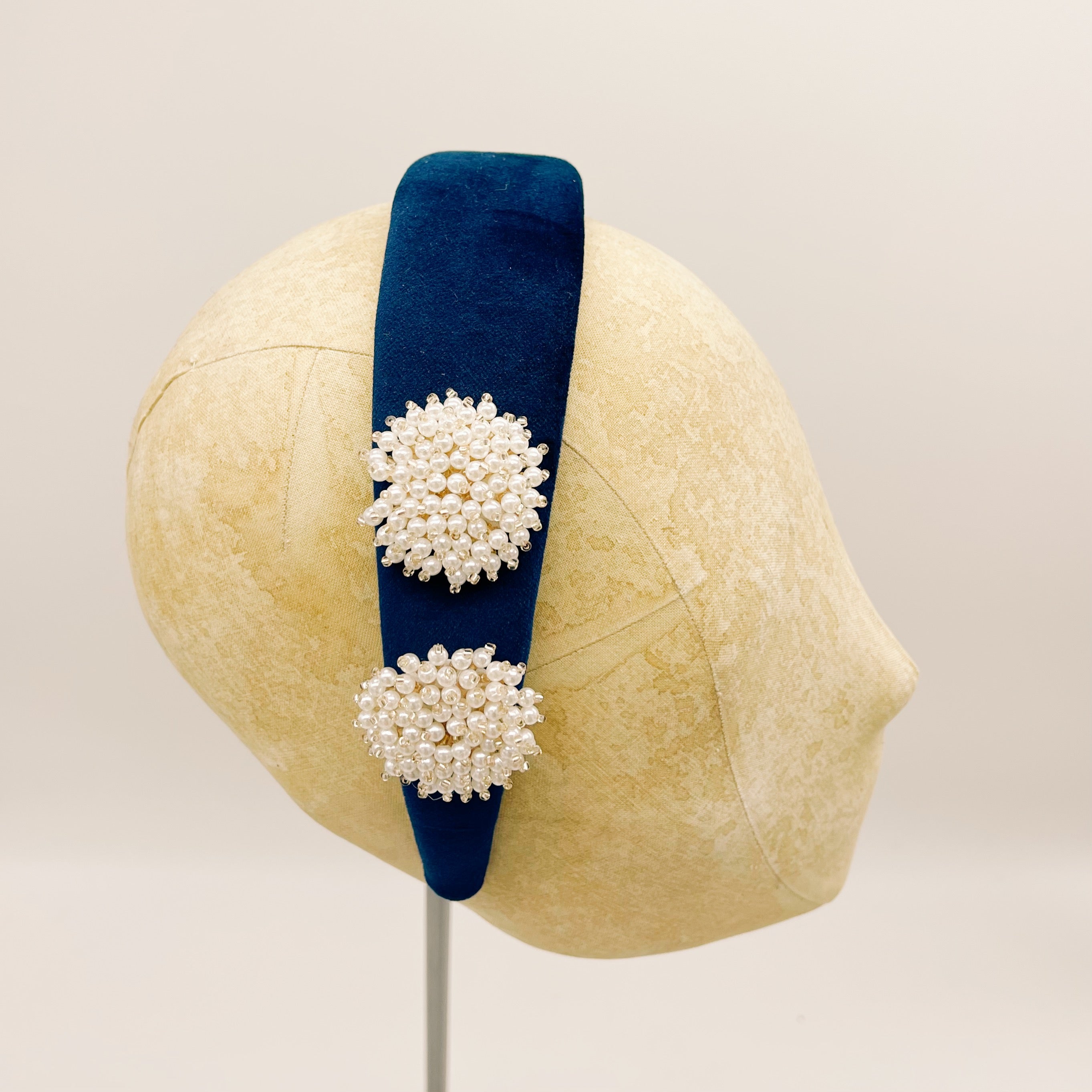 Cerchietto Velluto Navy Blue Series #1