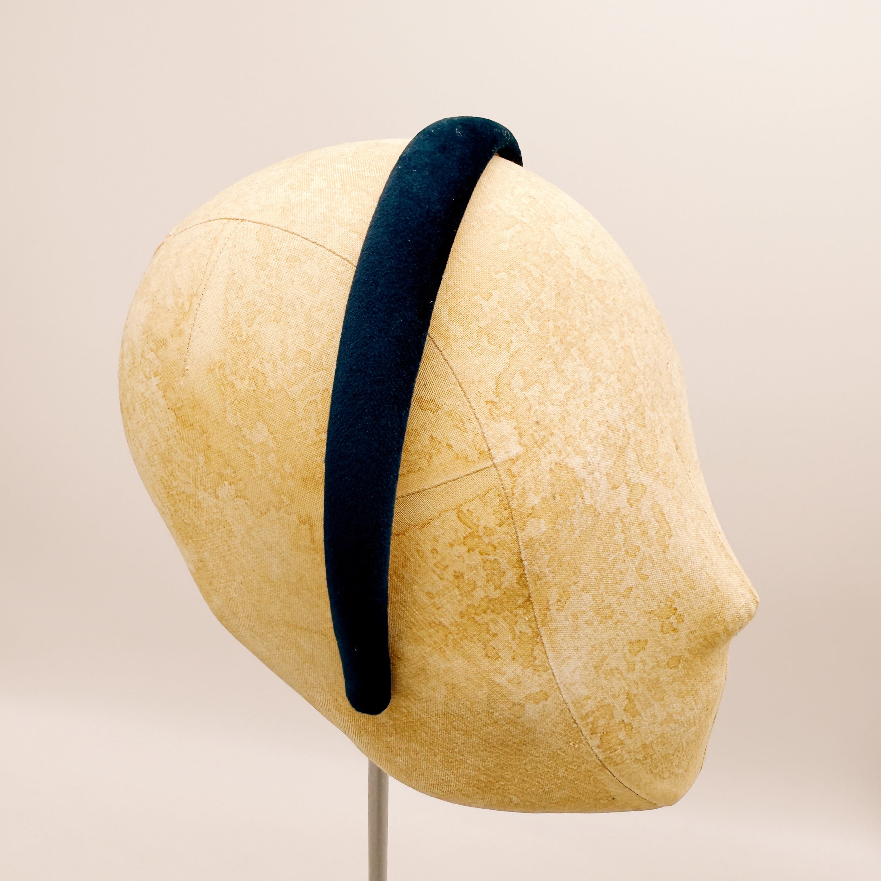 Headband Velvet Navy Blue Mini