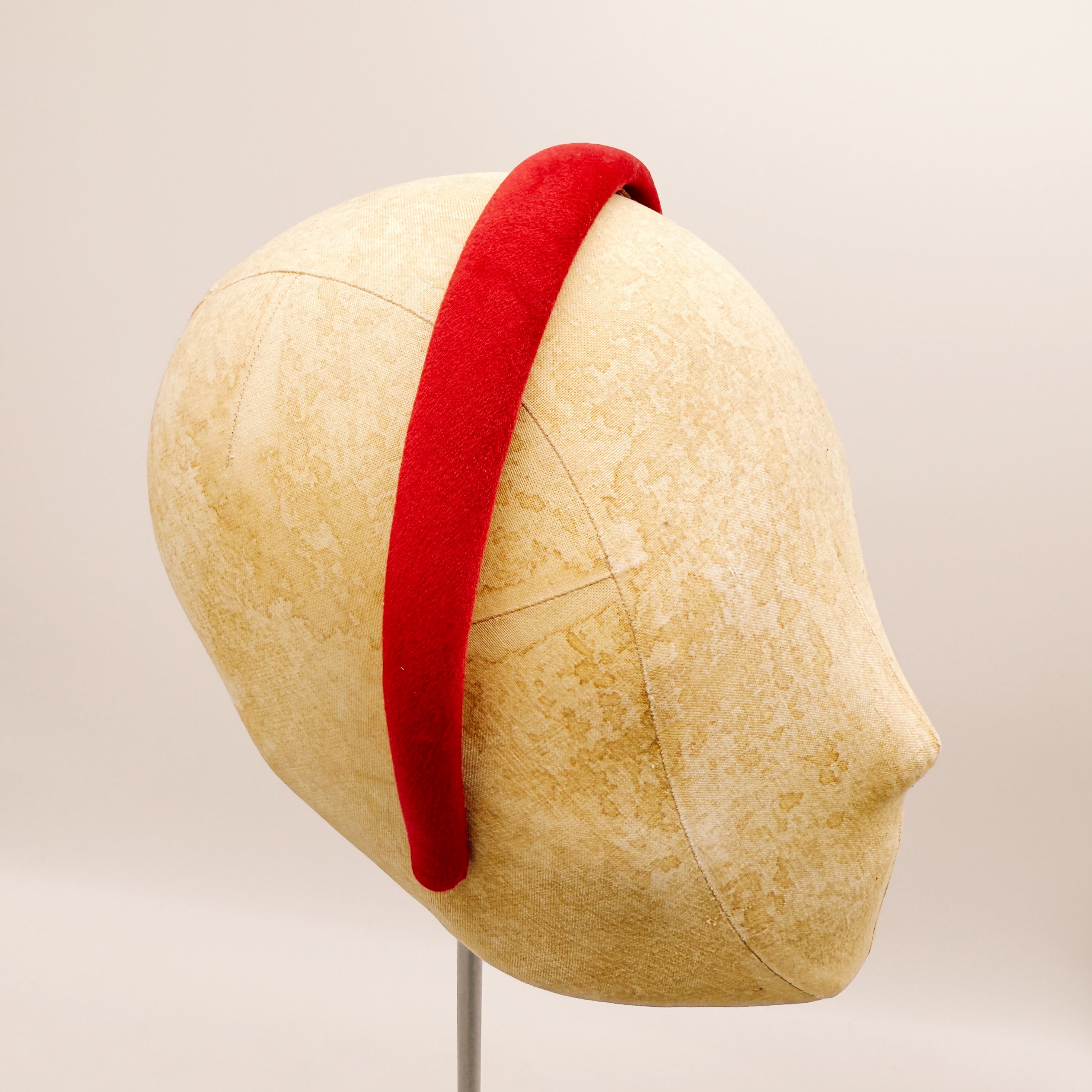 Velvet Headband Red Mini