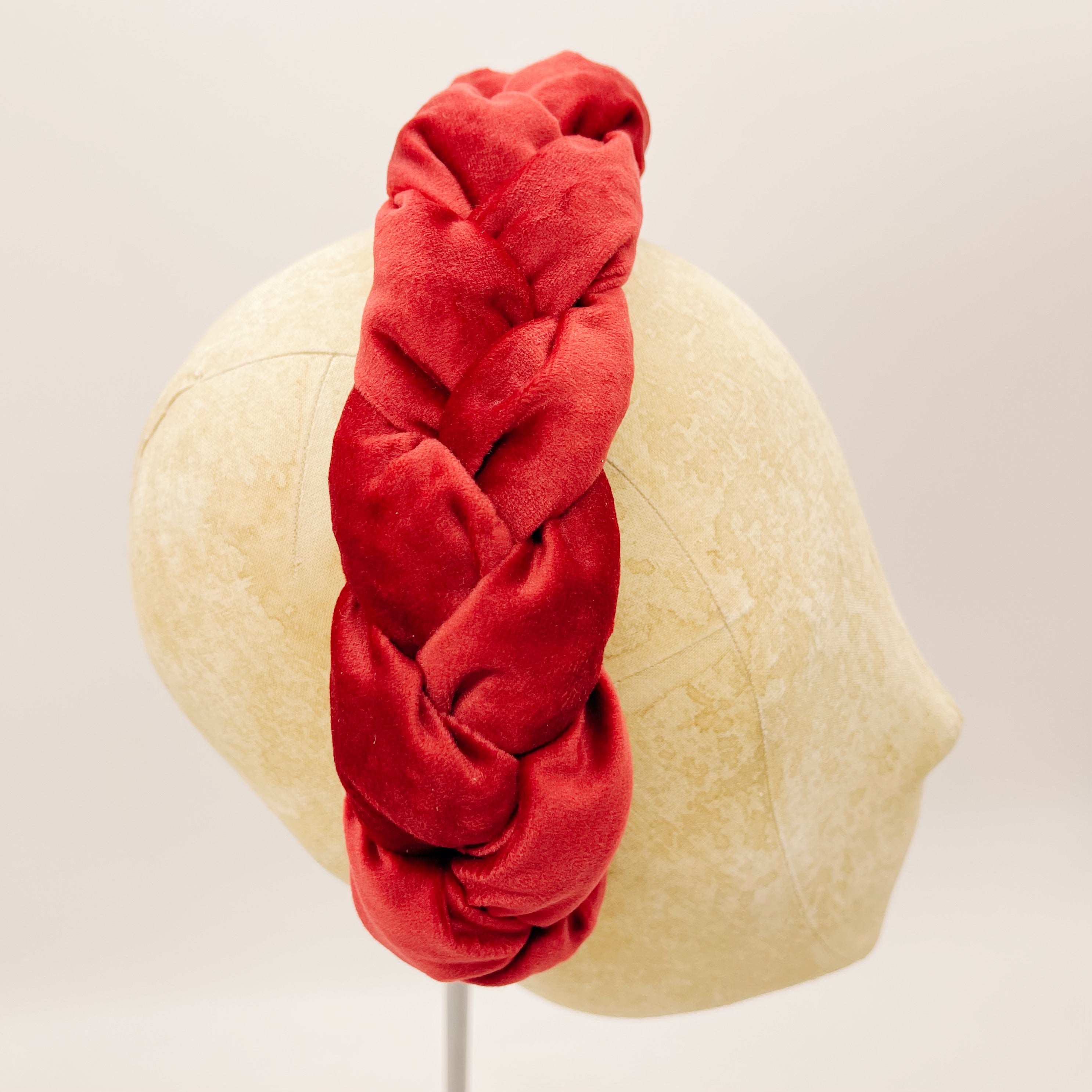 Red Braided Velvet Headband