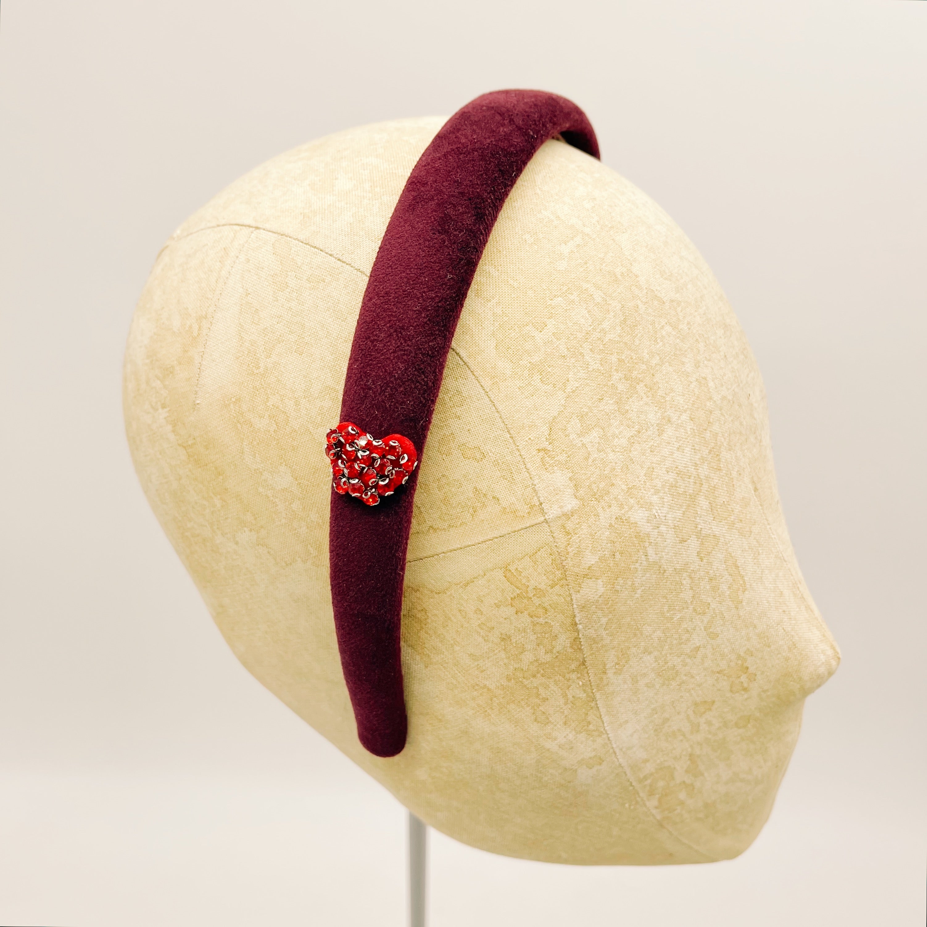 Grey Velvet Mini Headband