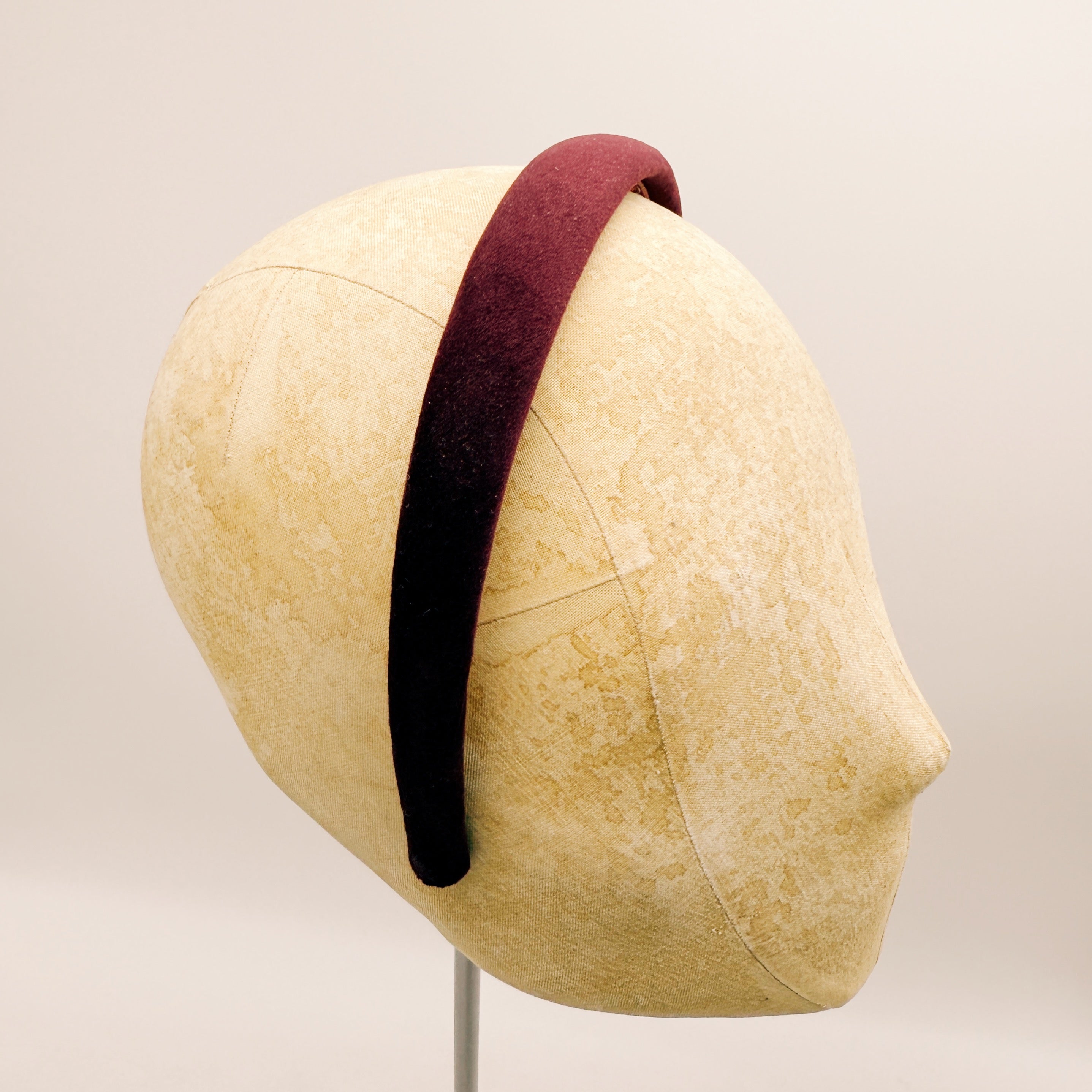 Mini Burgundy Velvet Headband