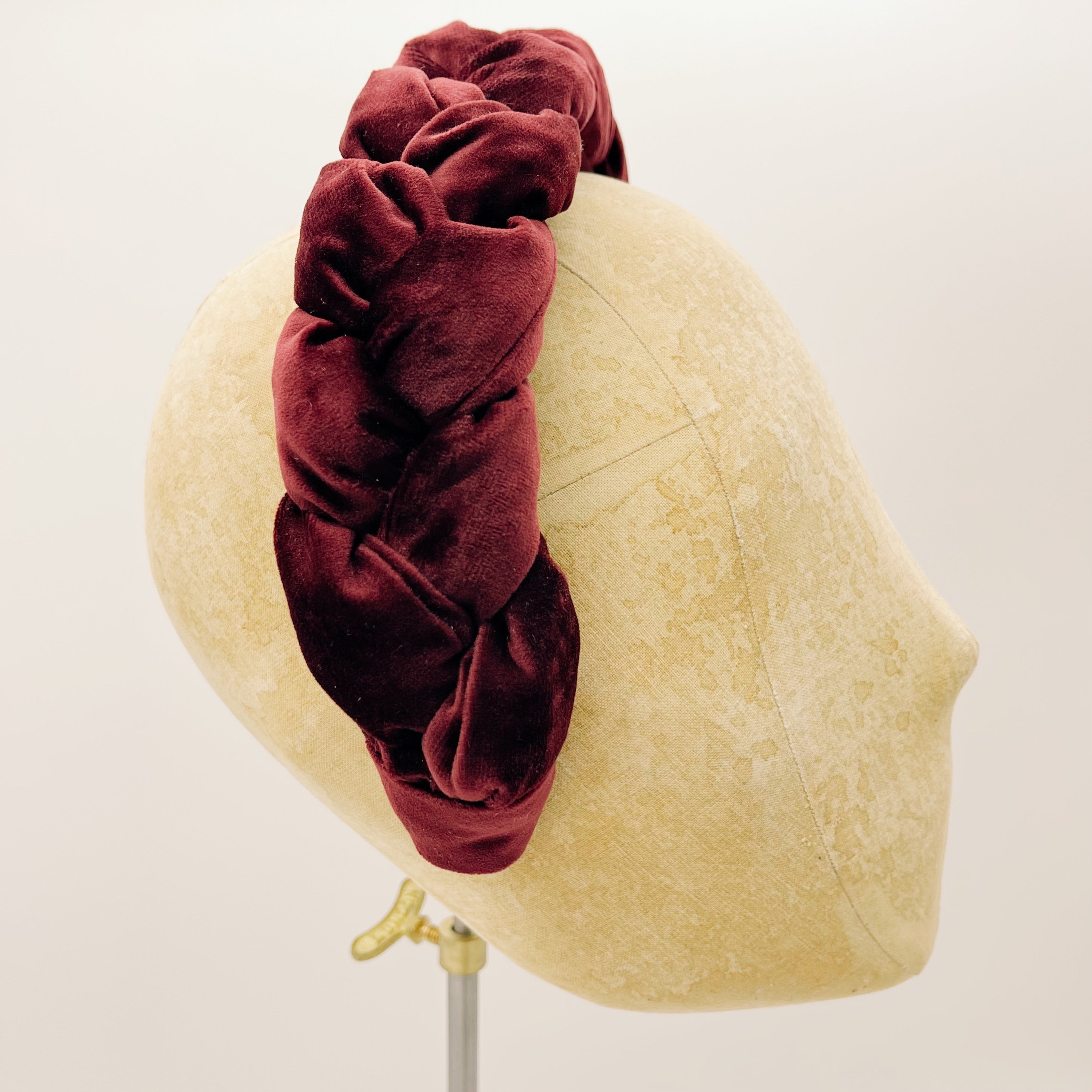 Bordeaux Velvet Braid Headband