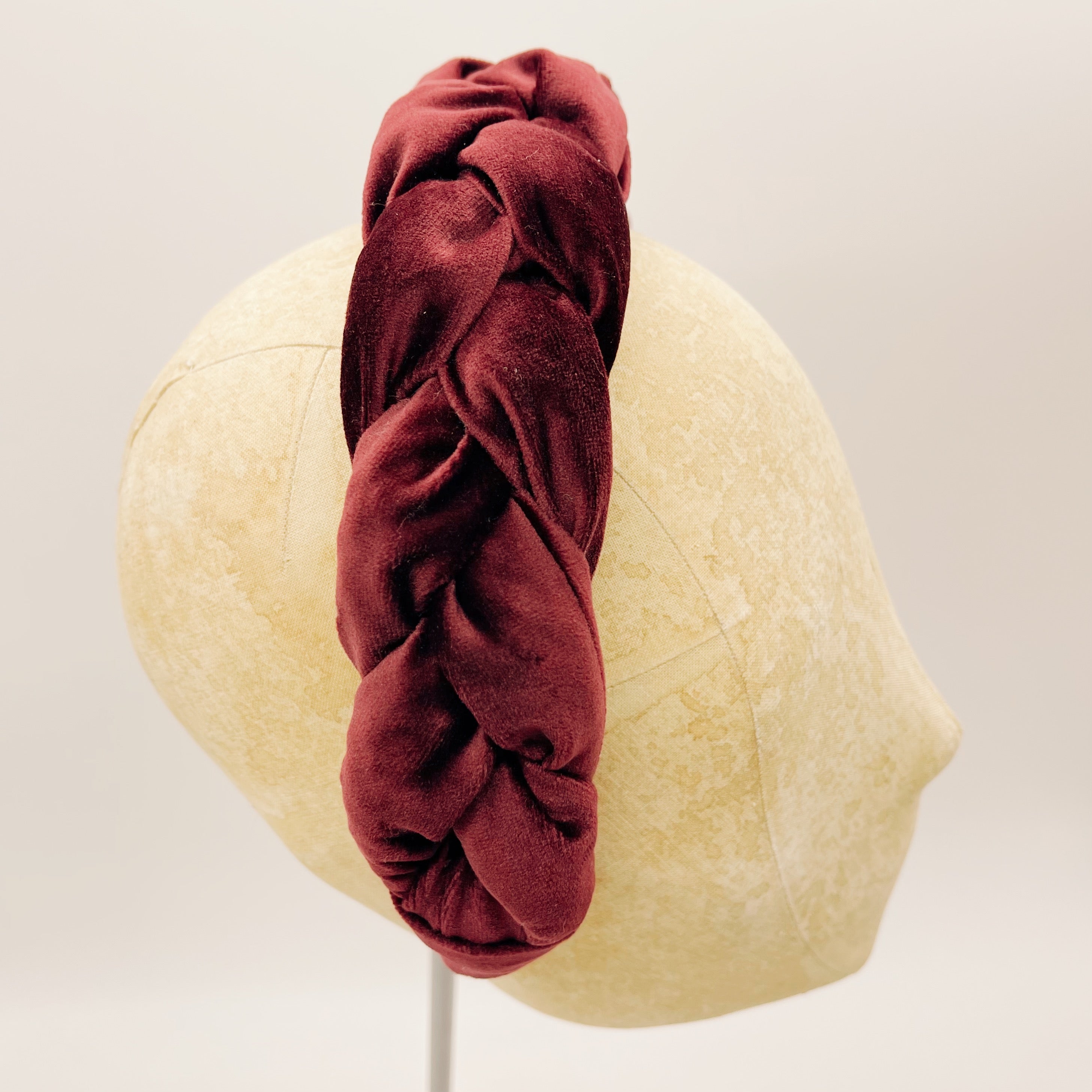 Bordeaux Velvet Braid Headband