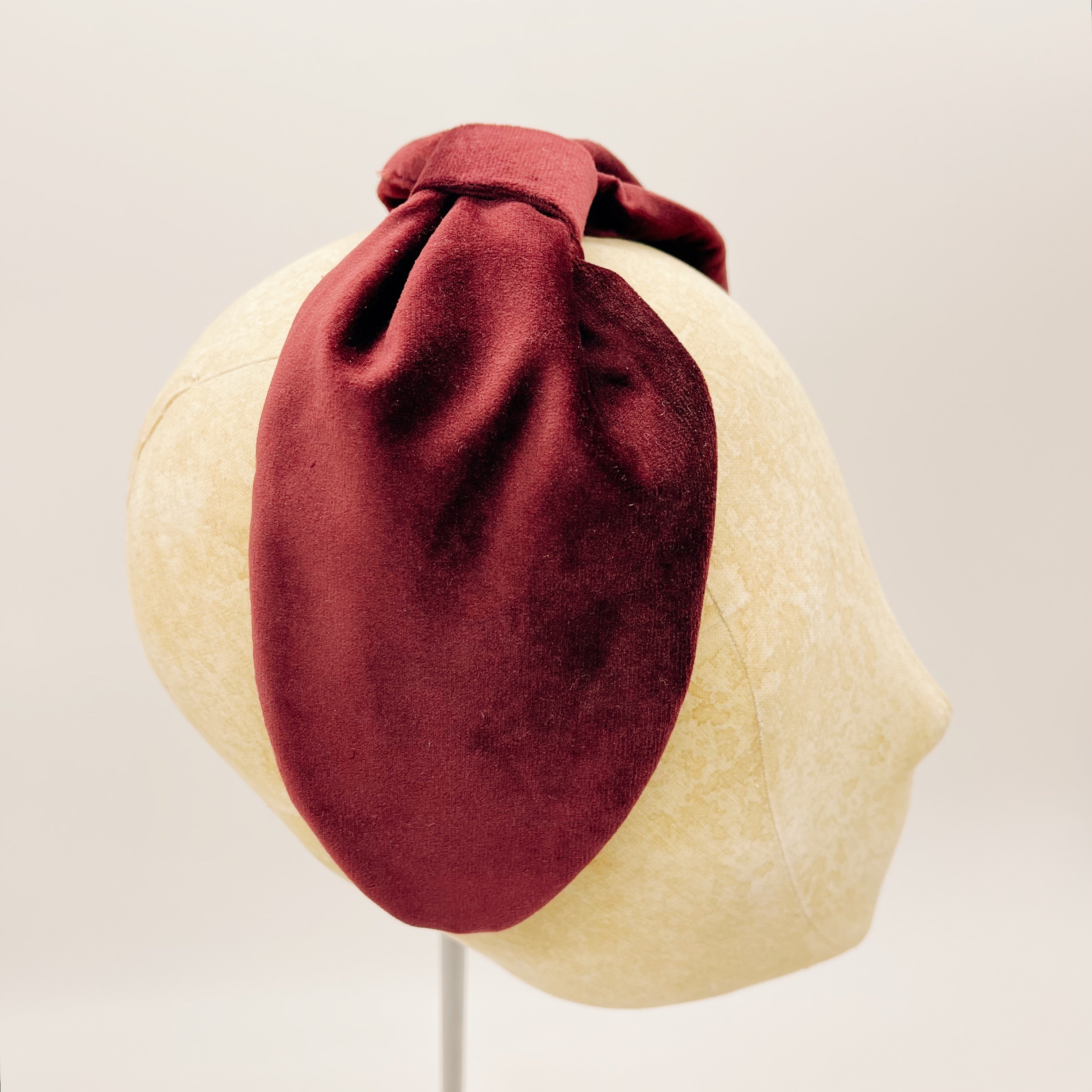 Bordeaux Velvet Leaf Headband