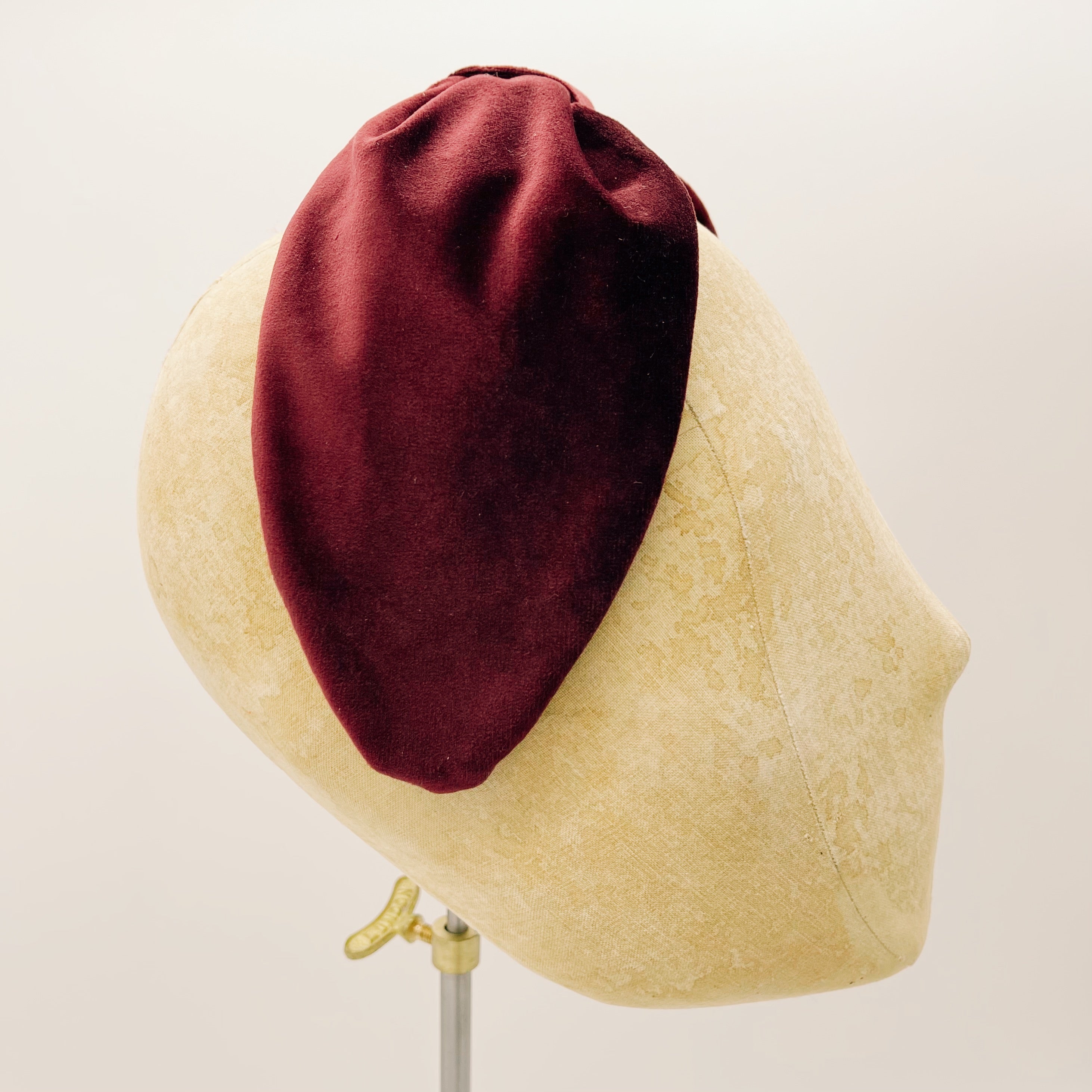 Bordeaux Velvet Leaf Headband