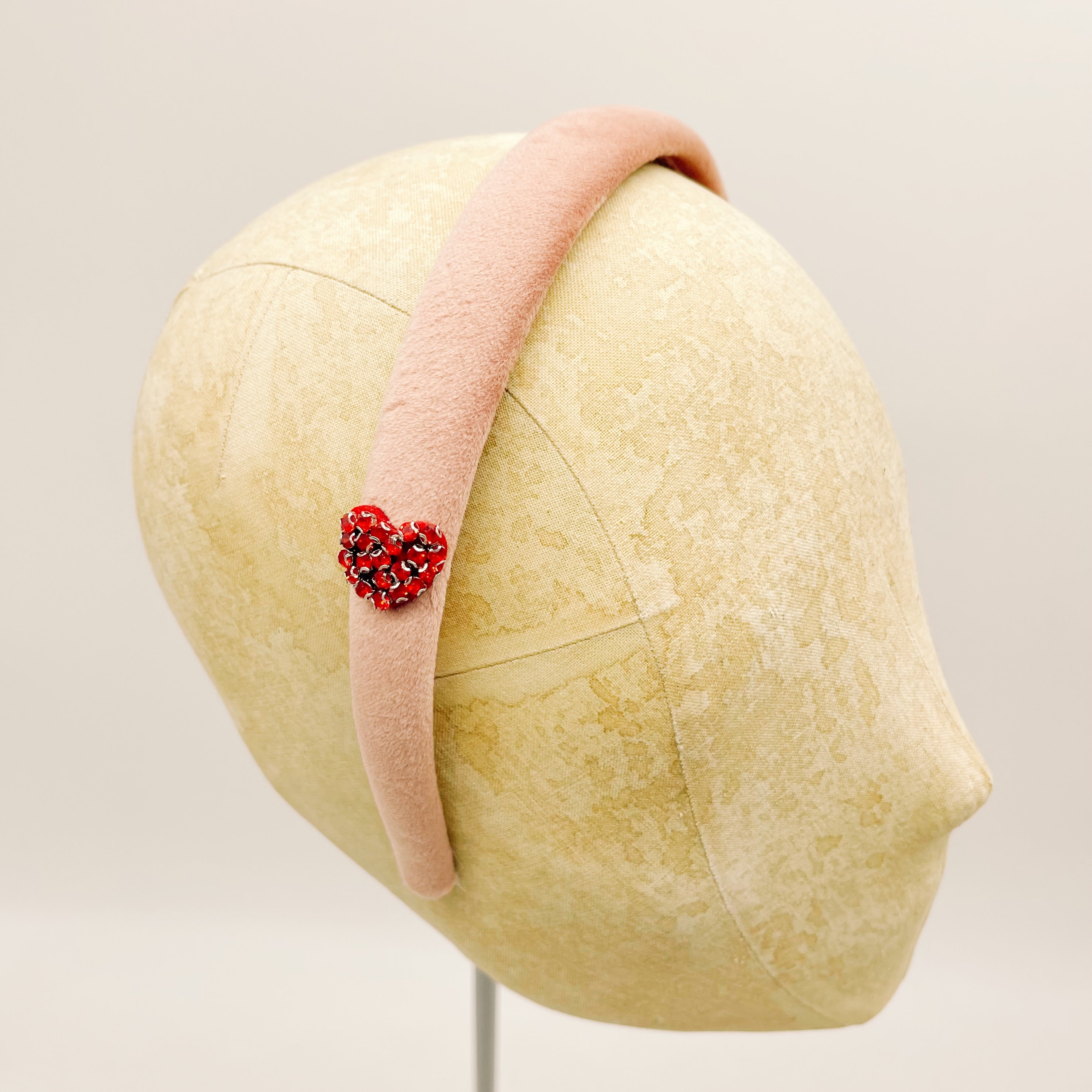 Grey Velvet Mini Headband
