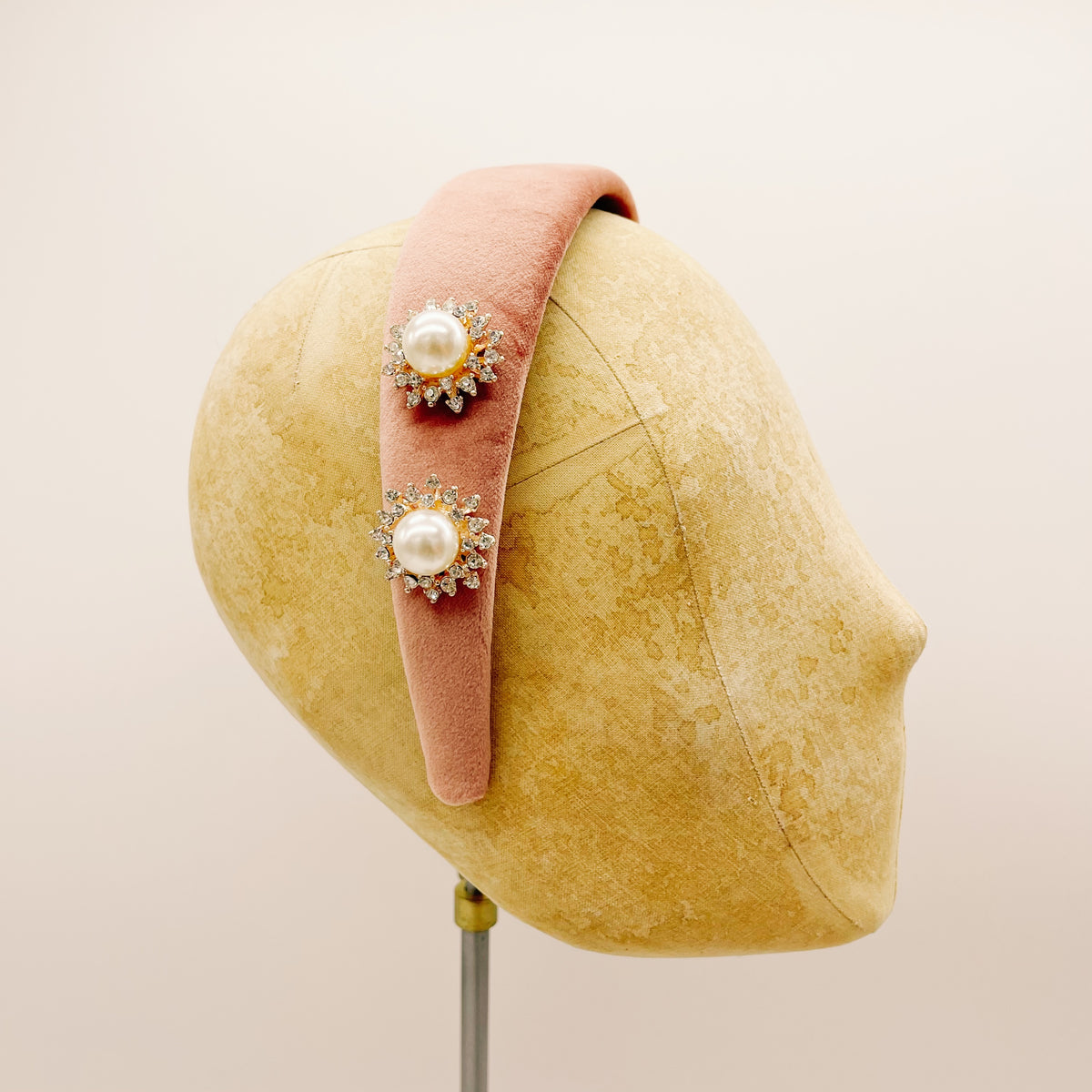 Cerchietto Velluto Vintage Pink Series #3