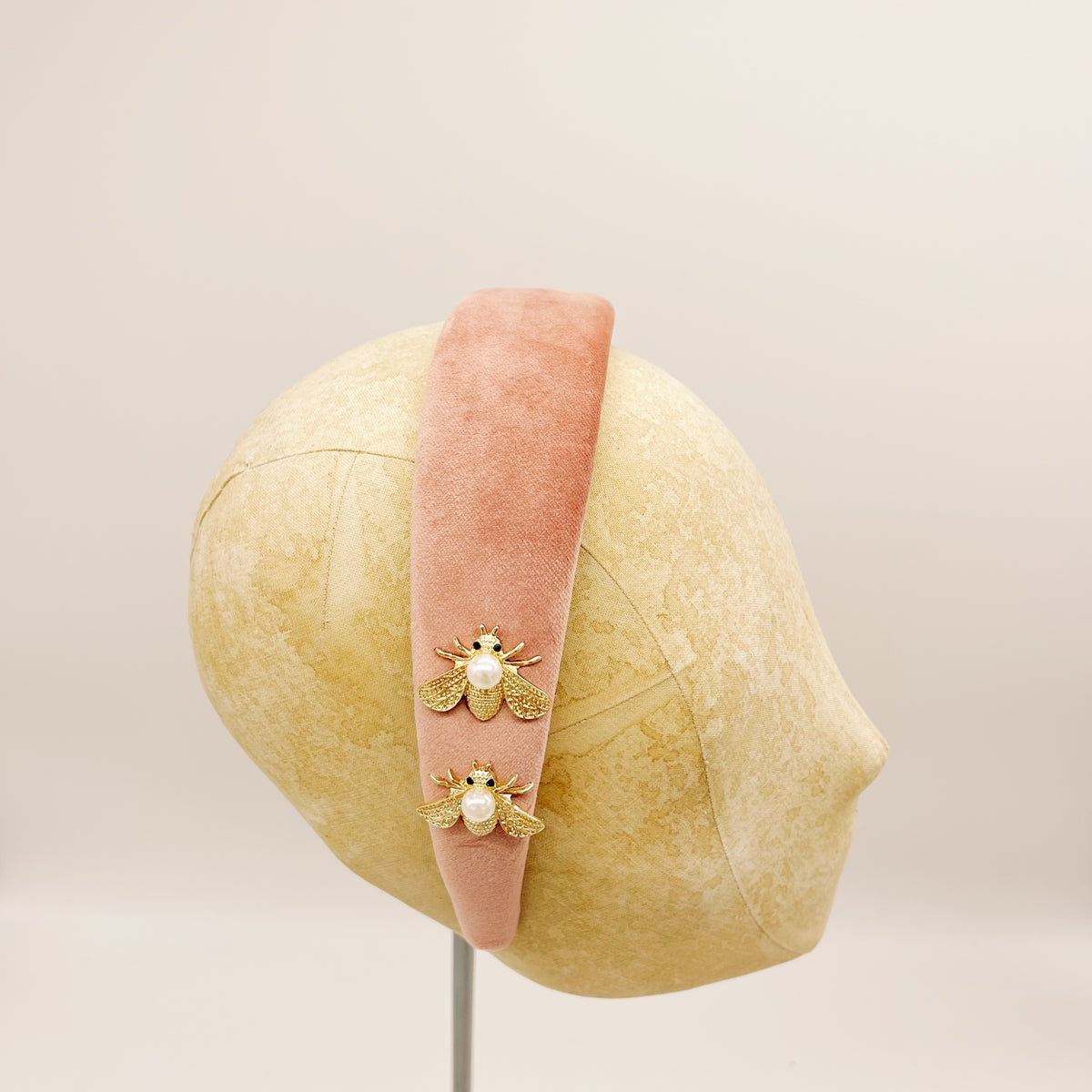 Cerchietto Velluto Vintage Pink Series #2