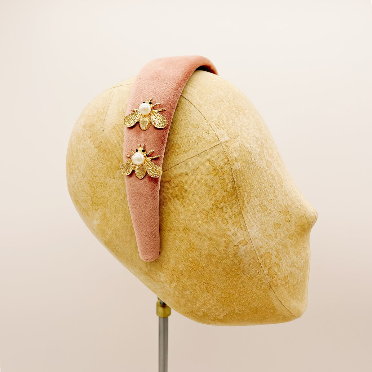 Cerchietto Velluto Vintage Pink Series #2