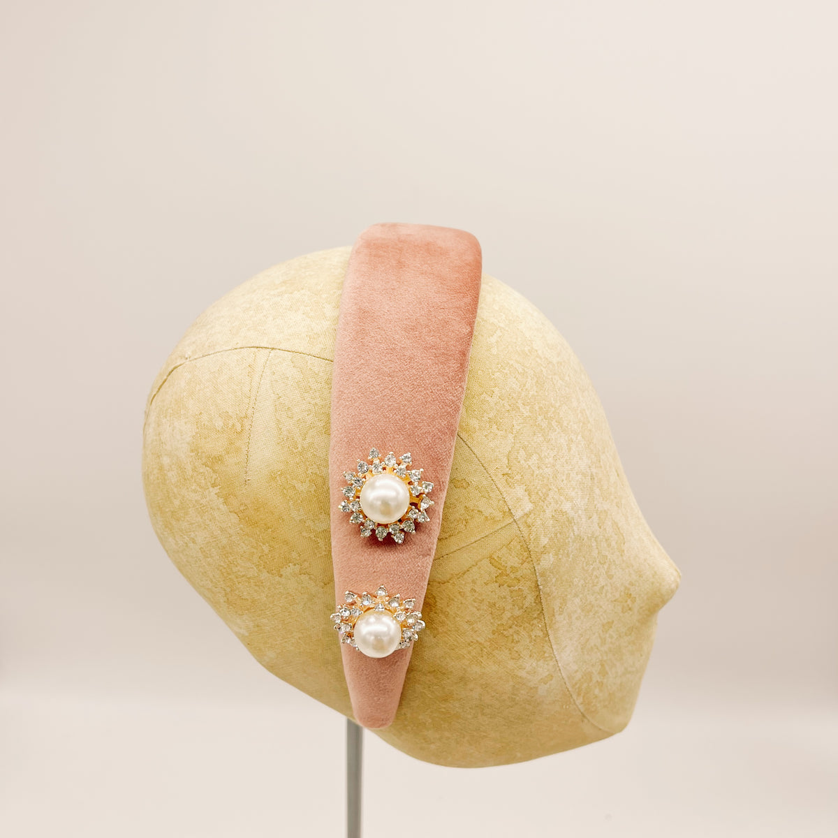 Cerchietto Velluto Vintage Pink Series #3