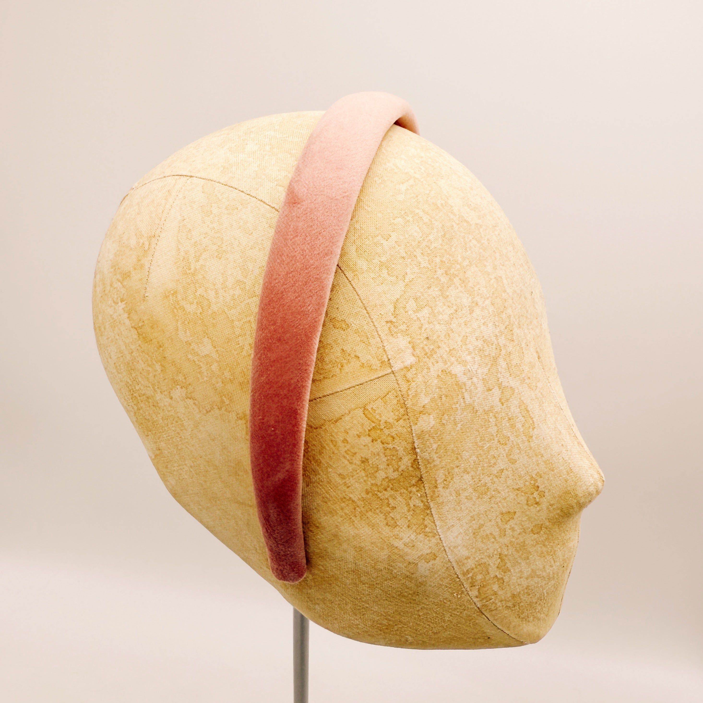 Vintage Pink Velvet Headband Mini