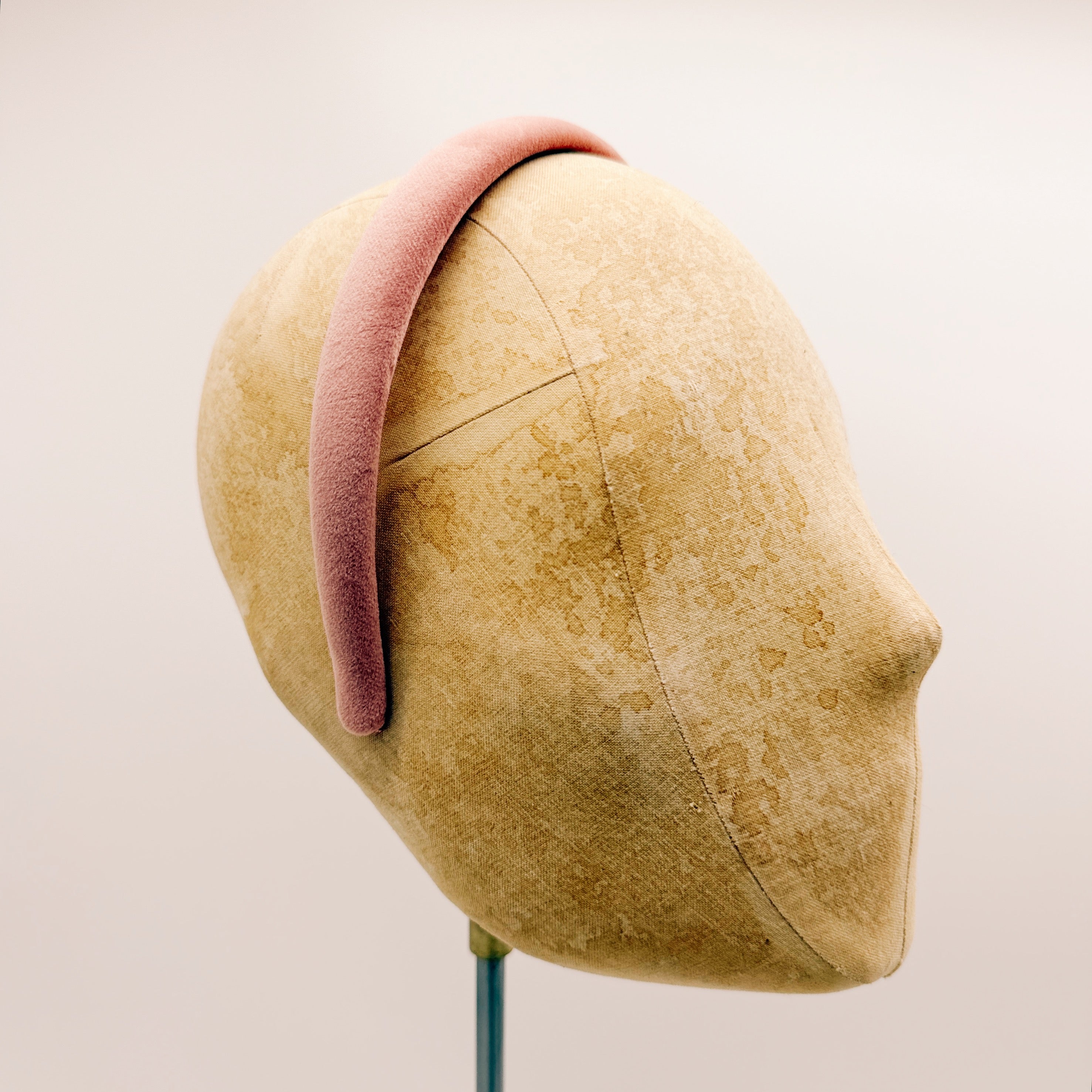Vintage Pink Velvet Headband Mini