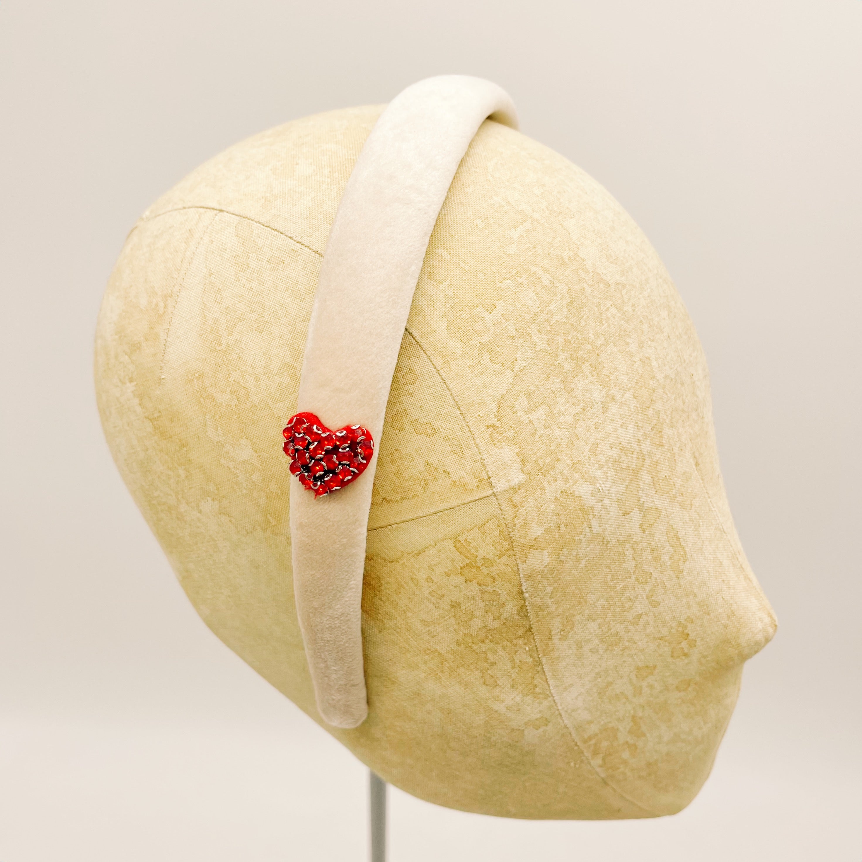 Grey Velvet Mini Headband