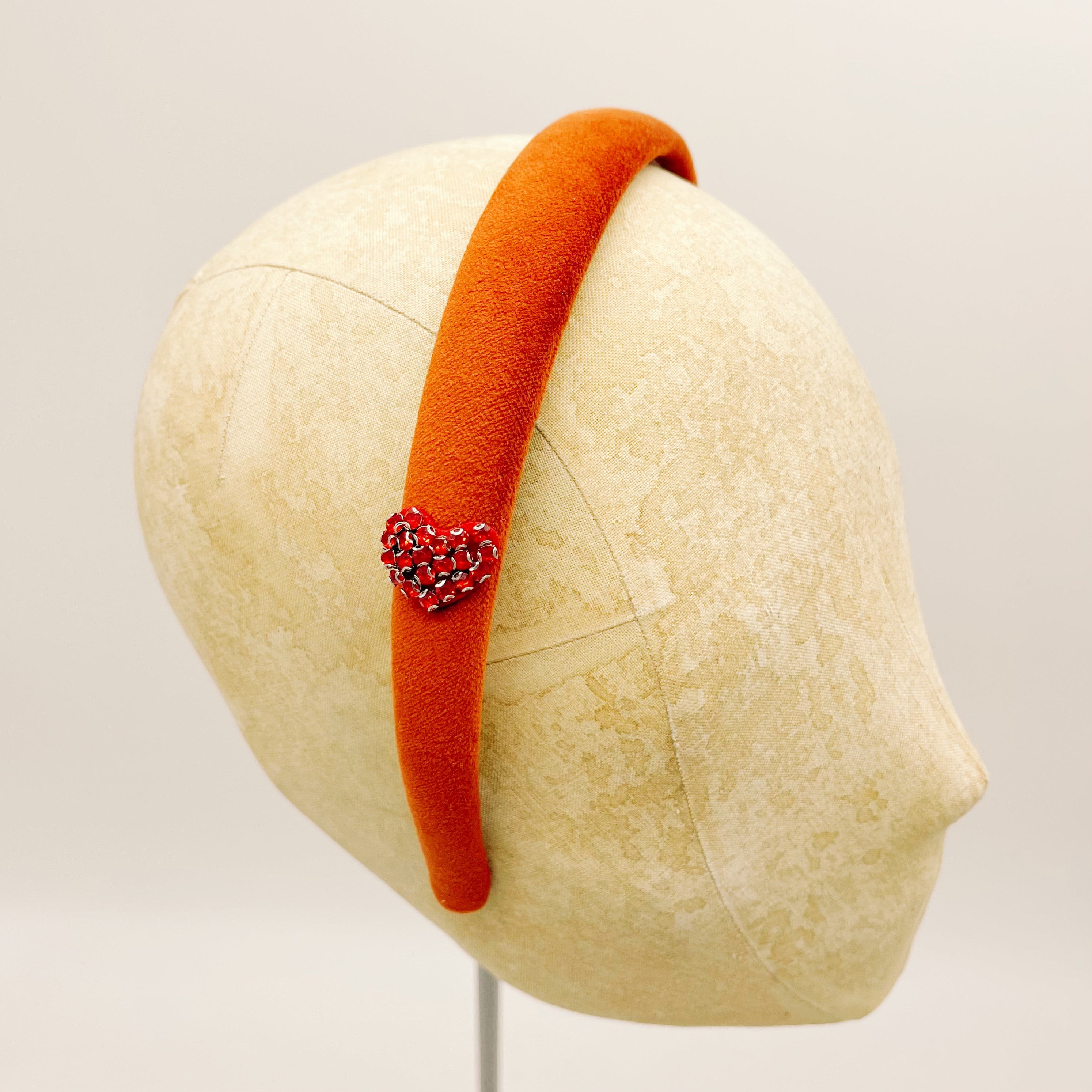 Grey Velvet Mini Headband