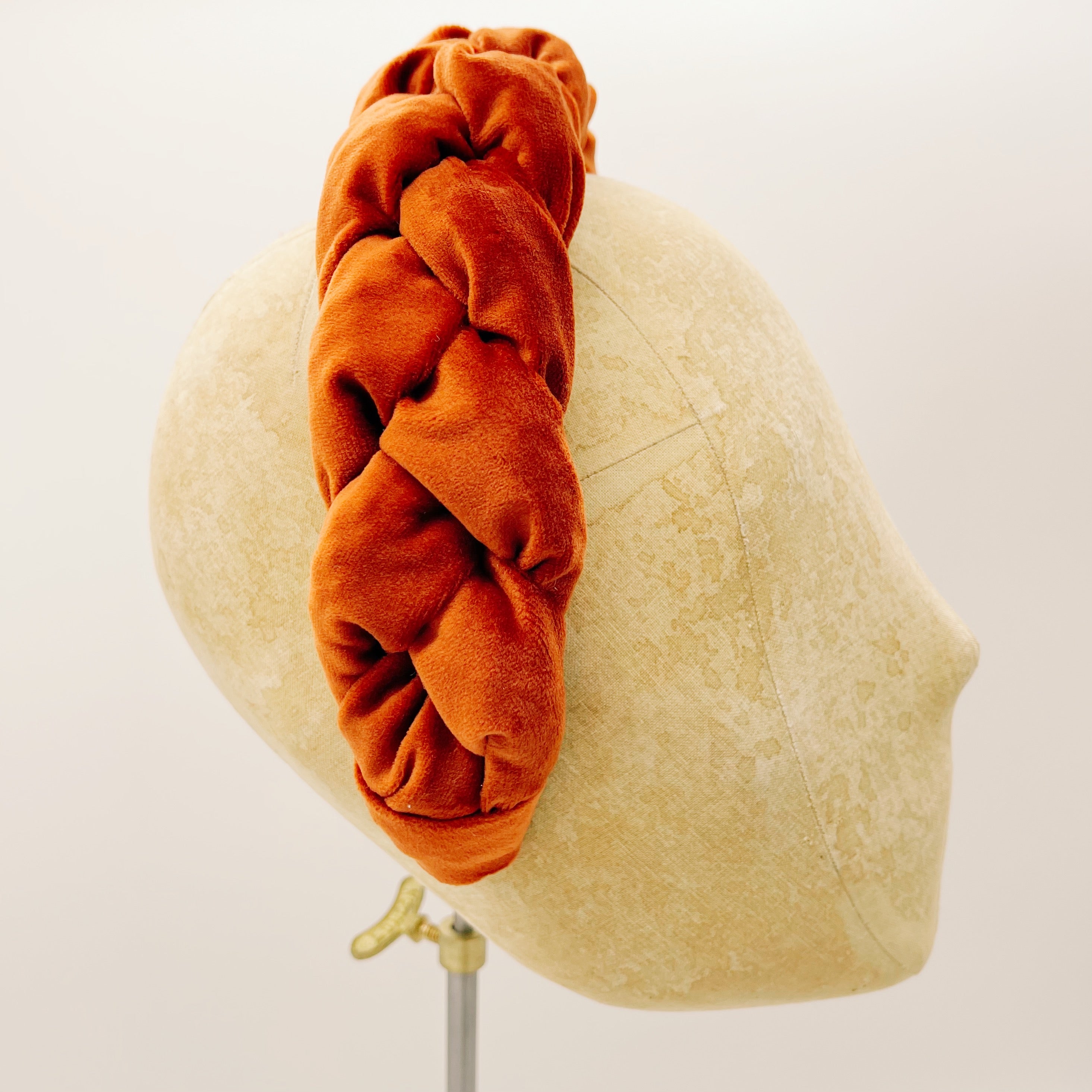Brick Braid Velvet Headband